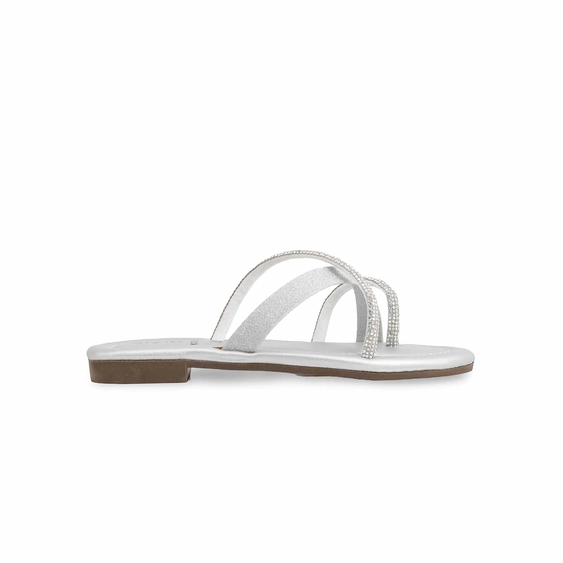 Girls Silver Fancy Slipper KD5532 - Image 2