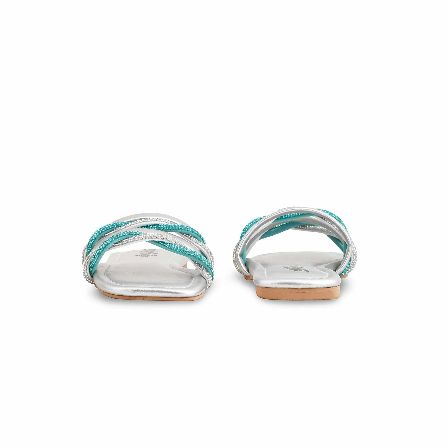 Girls Silver Fancy Slipper KD5539 - Image 4