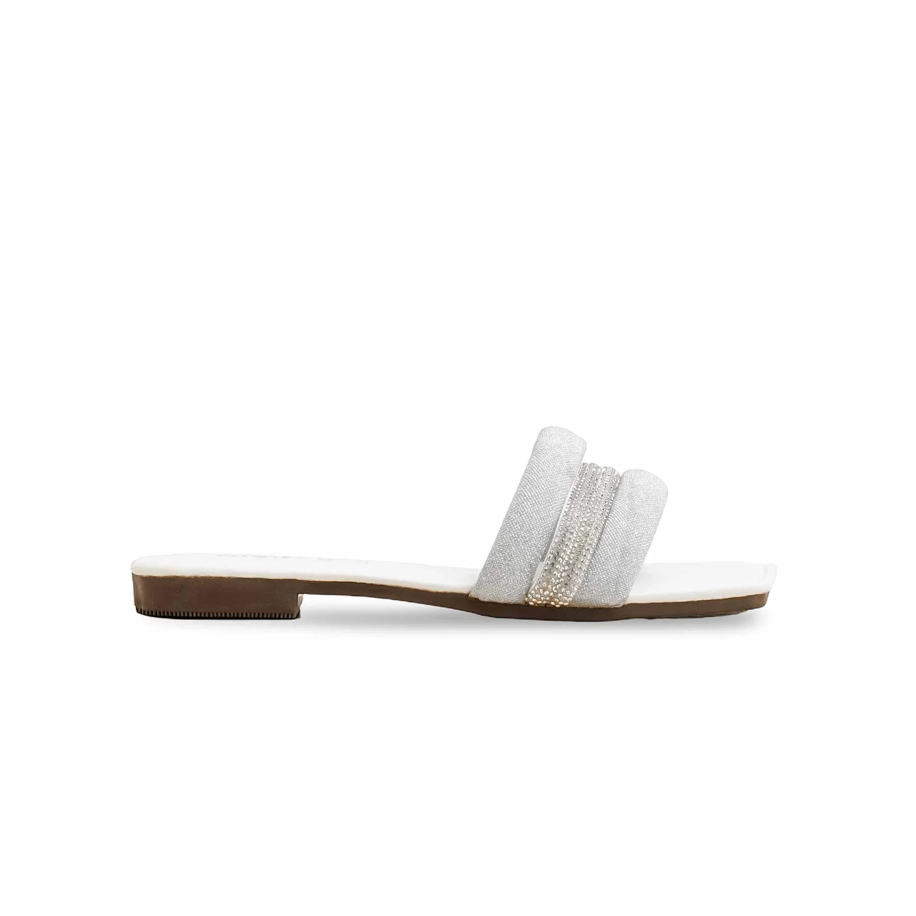 Girls Silver Fancy Slipper KD5580 - Image 2
