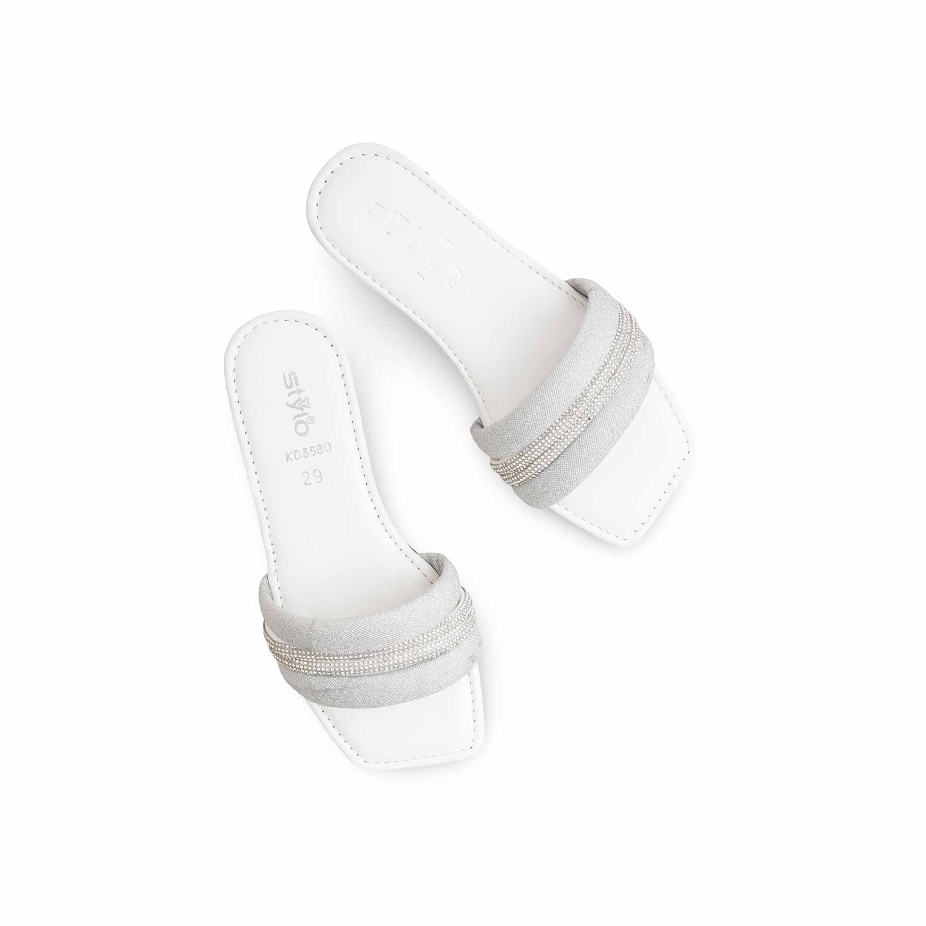 Girls Silver Fancy Slipper KD5580 - Image 5