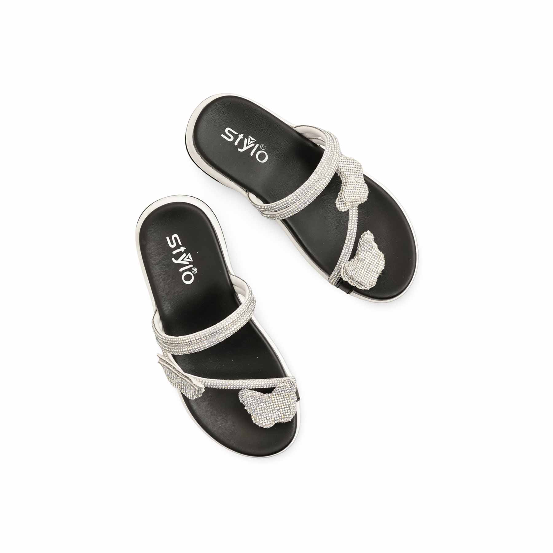Girls Silver Fancy Slipper KD5717 - Image 5