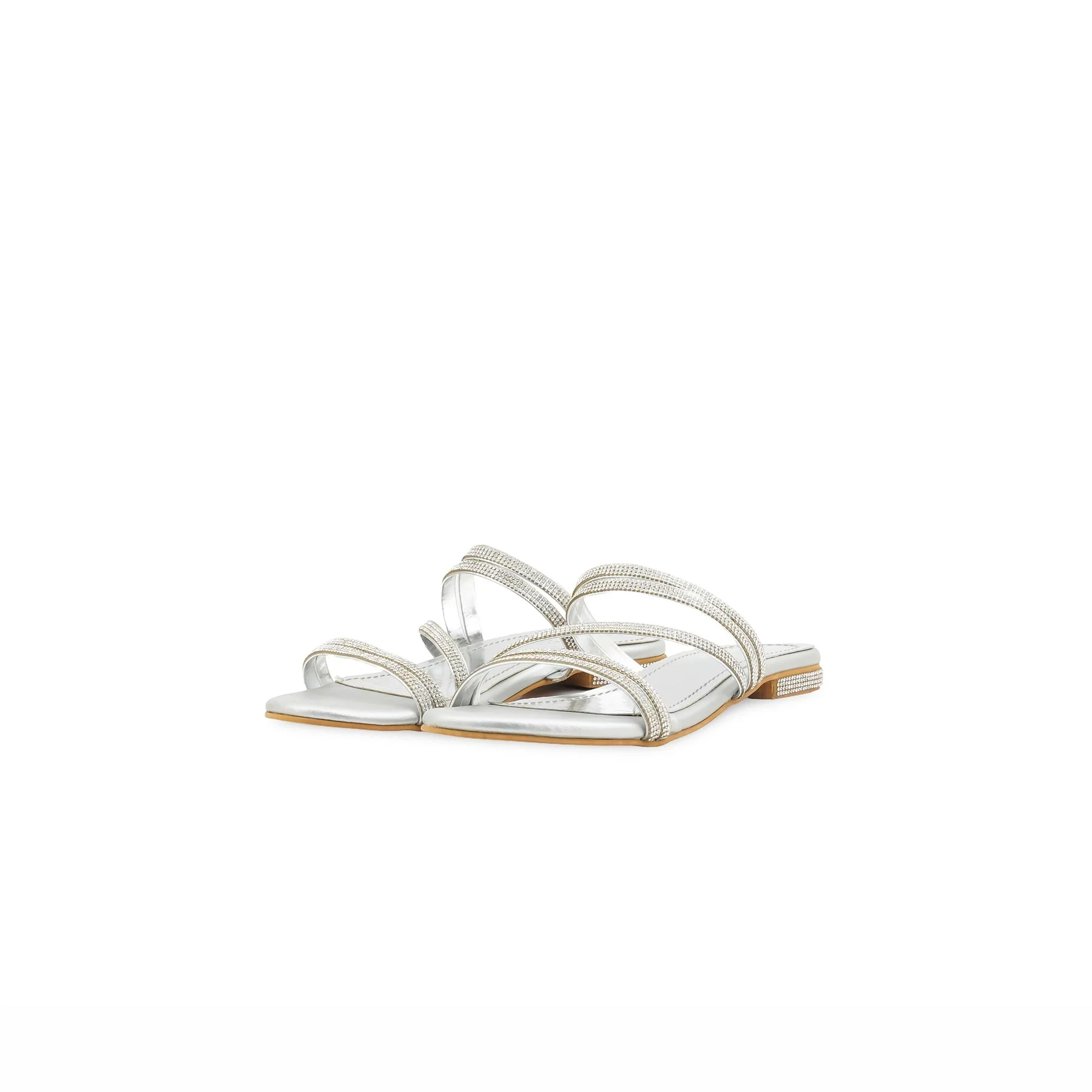 Girls Silver Fancy Slipper KD5894 - Image 3