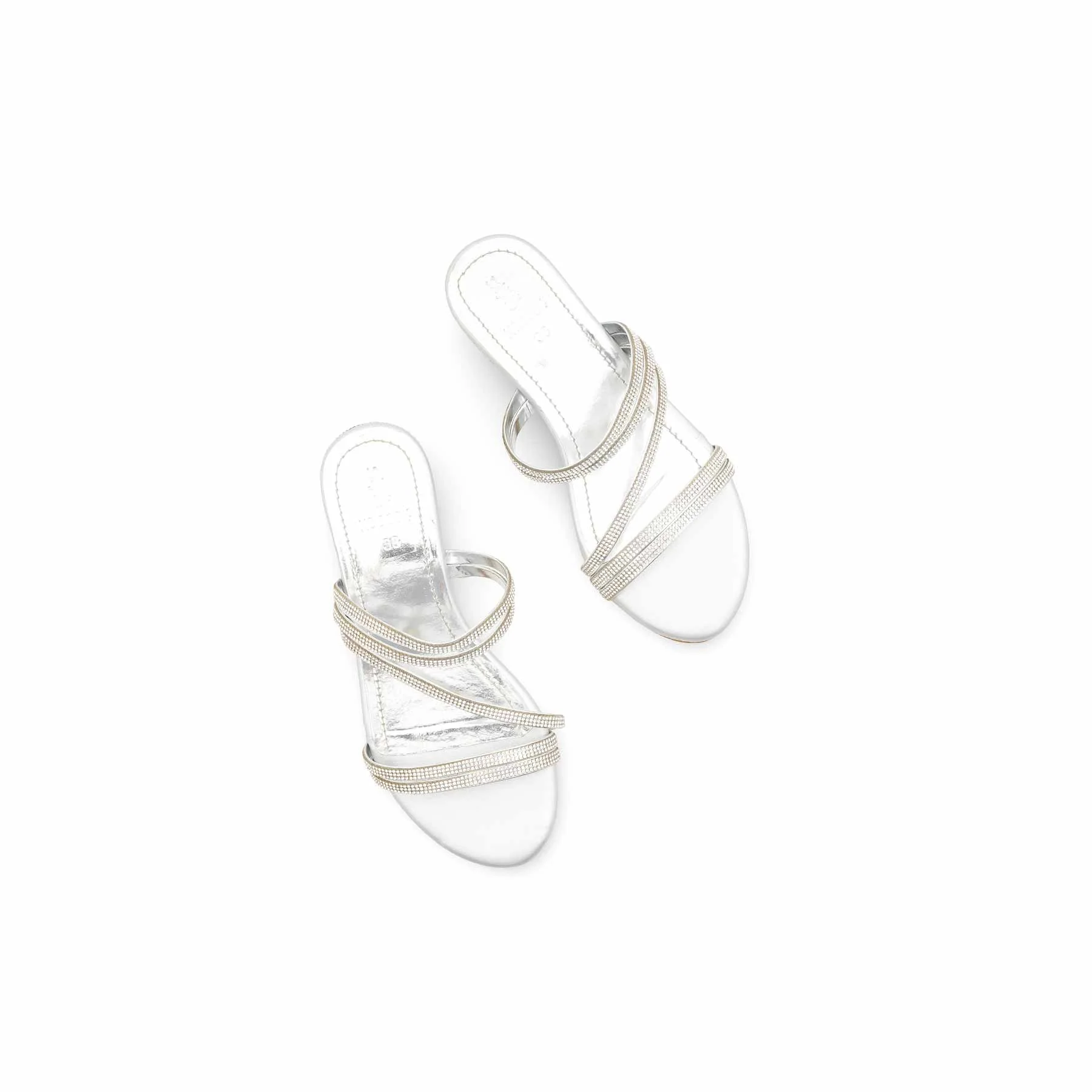 Girls Silver Fancy Slipper KD5894 - Image 5