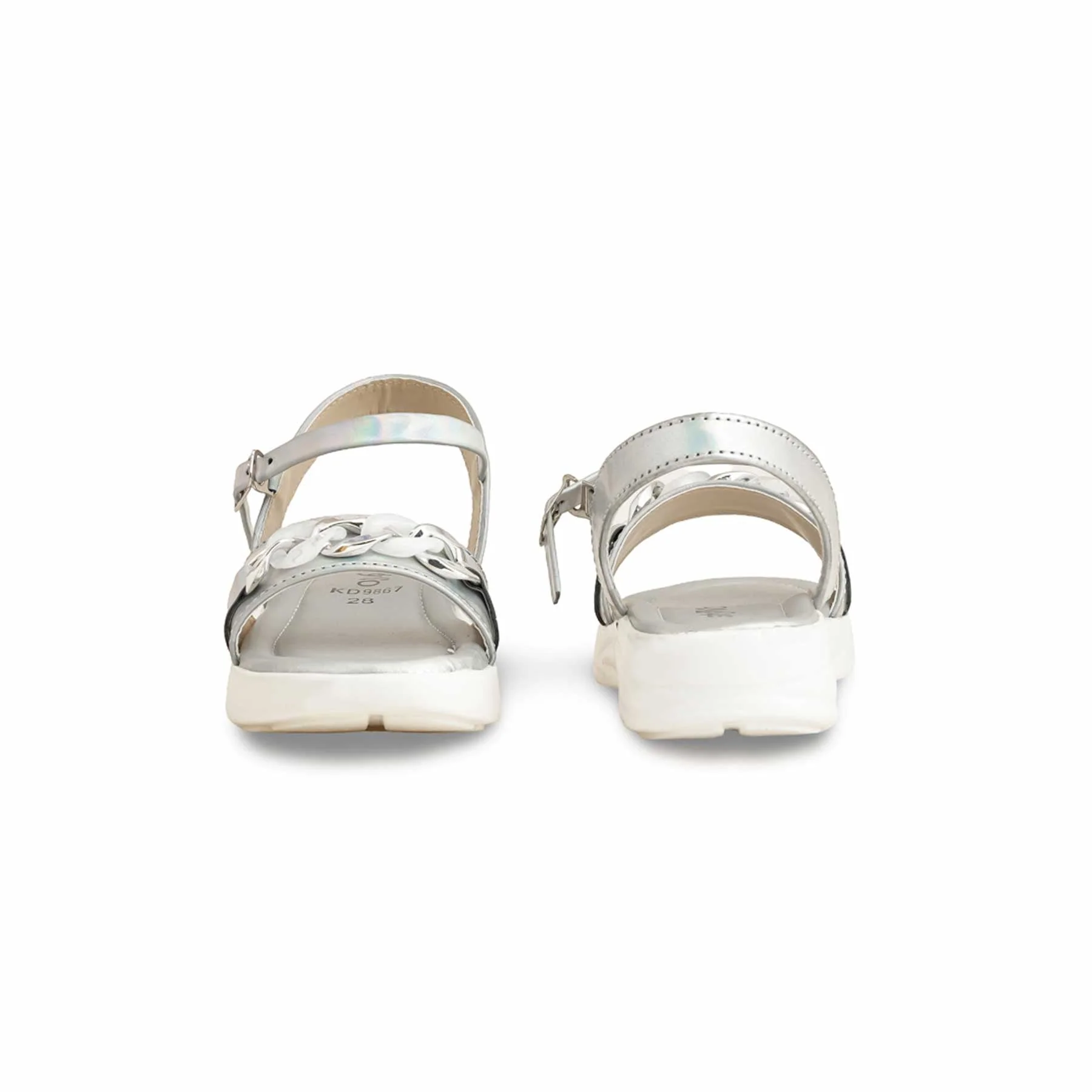Girls Silver Formal Sandal KD9867 - Image 4