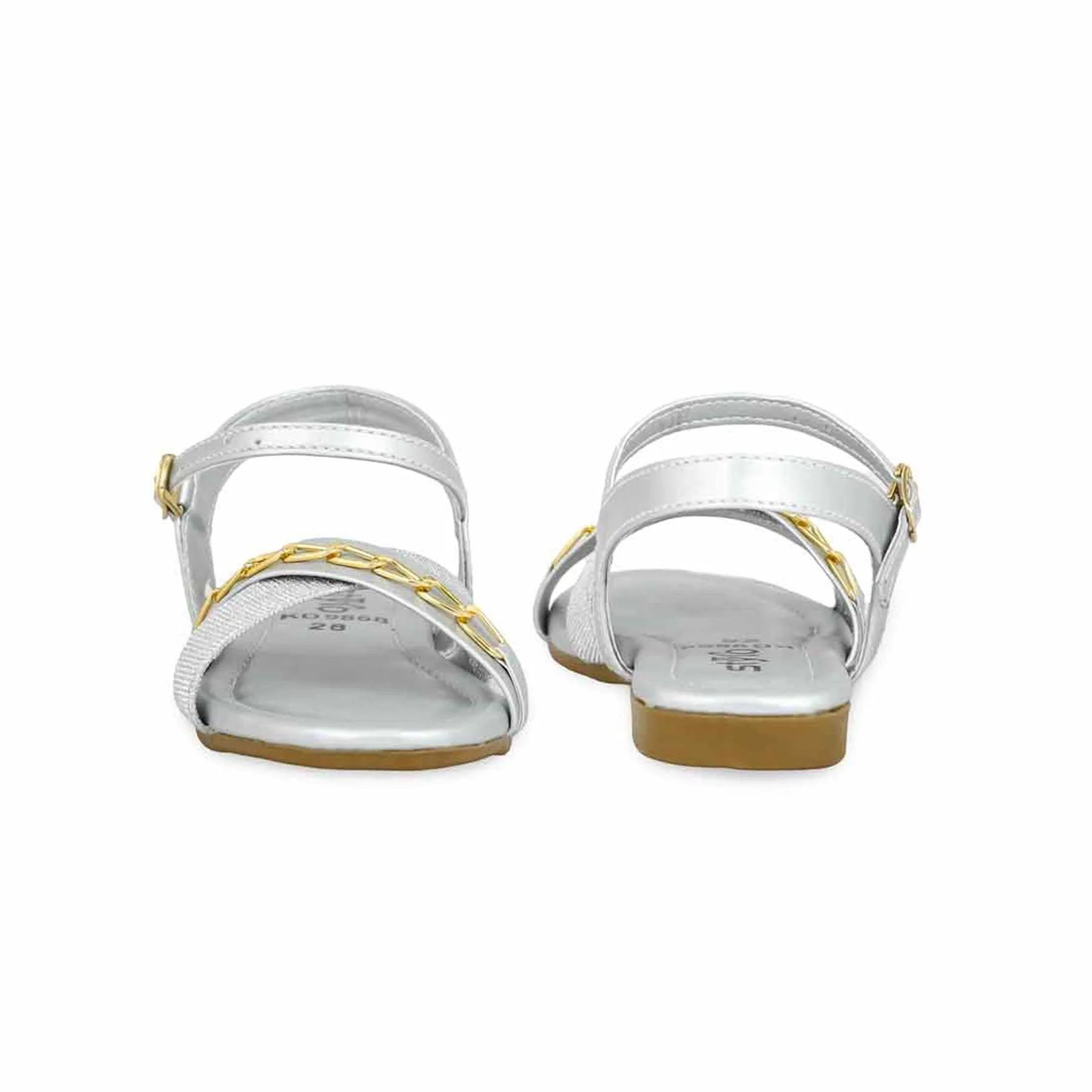Girls Silver Formal Sandal KD9868 - Image 4