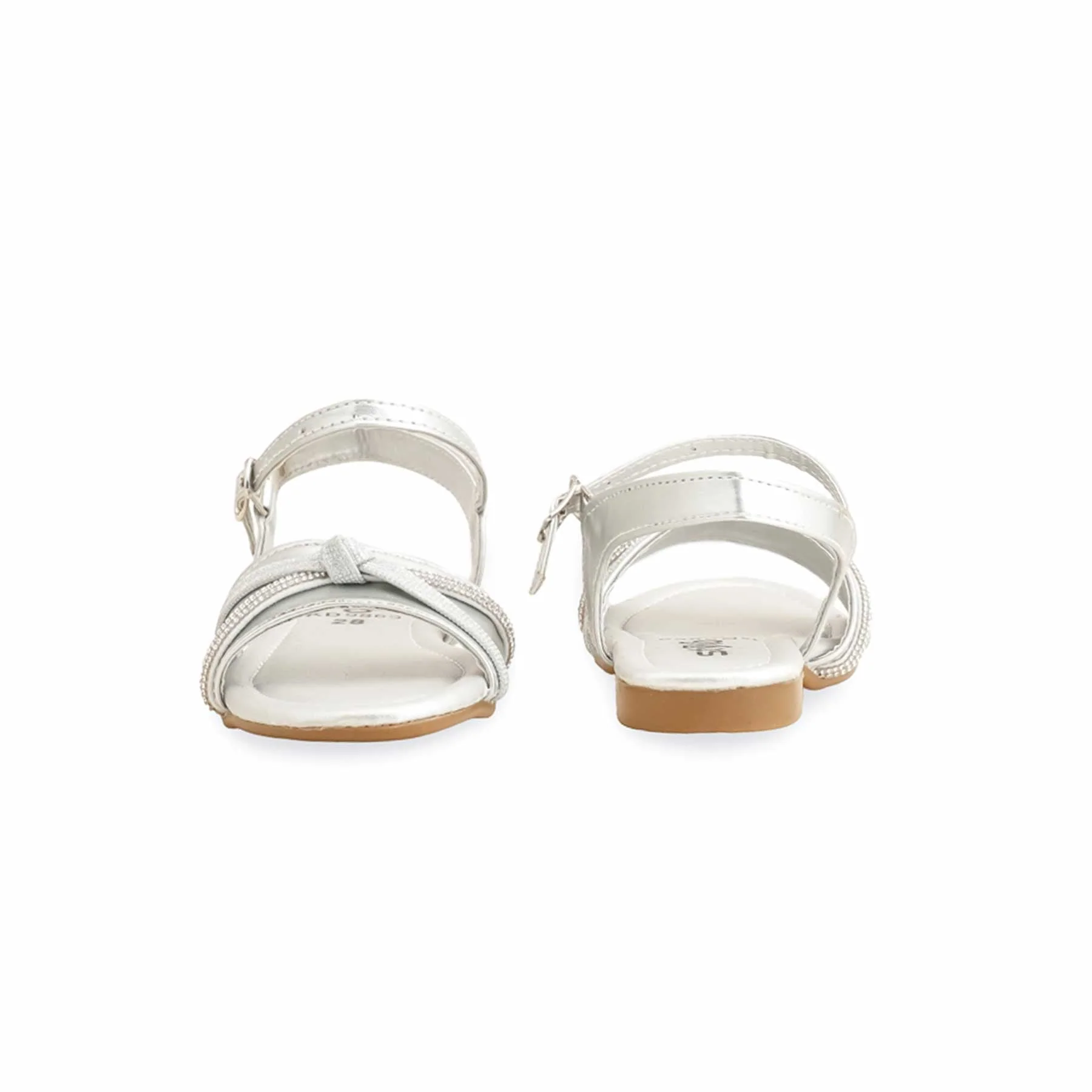 Girls Silver Formal Sandal KD9869 - Image 4