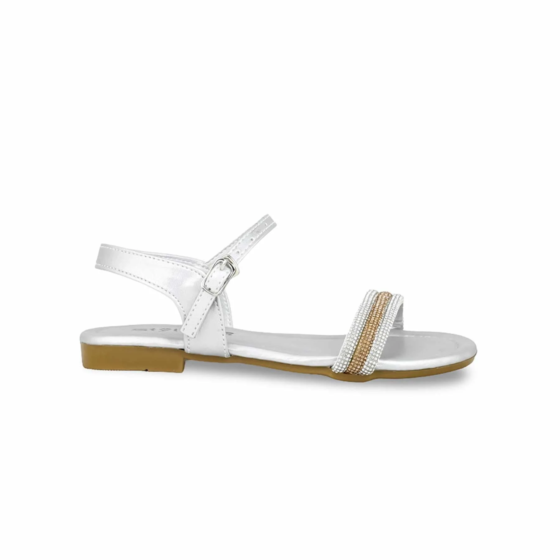 Girls Silver Formal Sandal KD9871 - Image 2