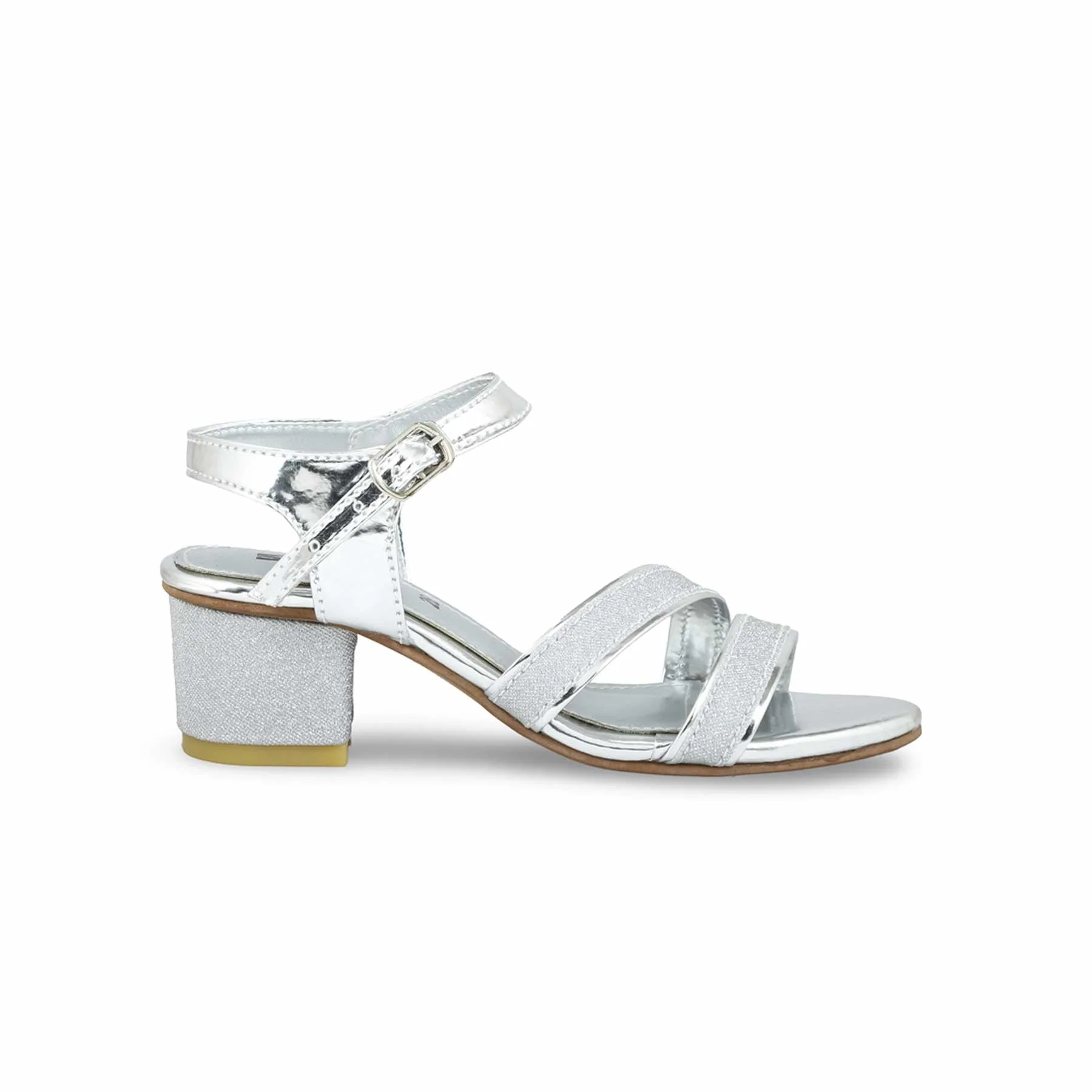 Girls Silver Formal Sandal KD9886 - Image 2