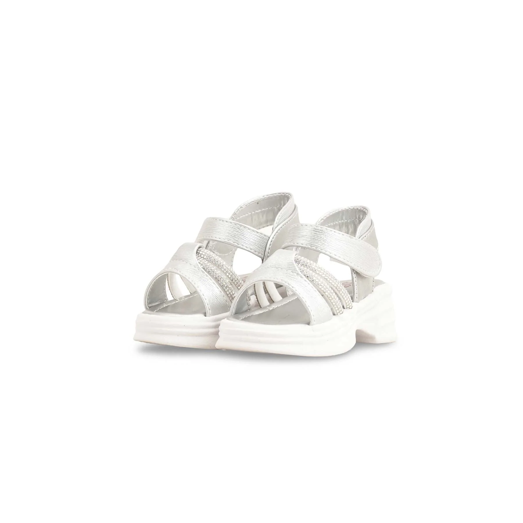 Girls Silver Formal Sandal KD9902 - Image 3