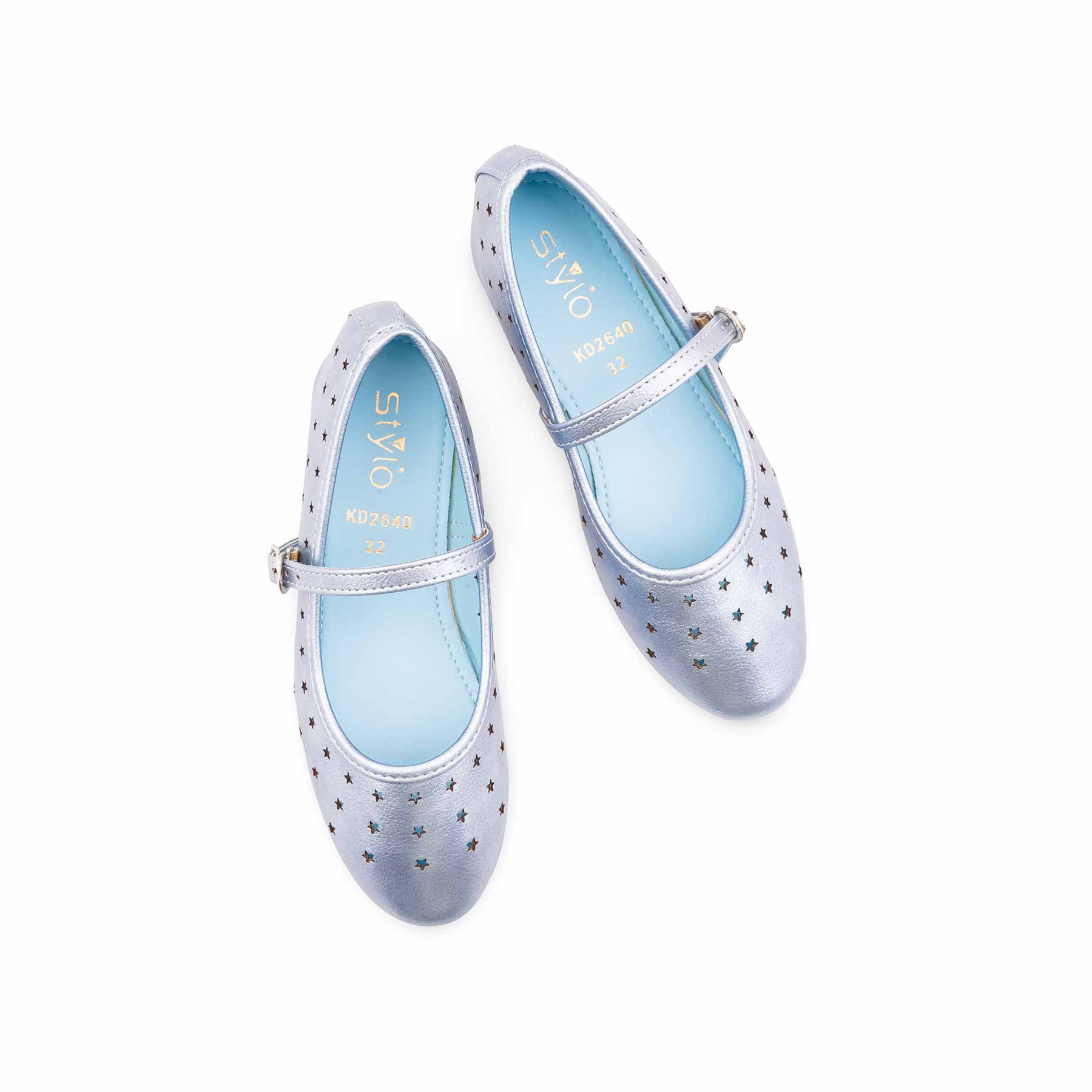 Girls Sky Blue Casual Pumps KD2640 - Image 5