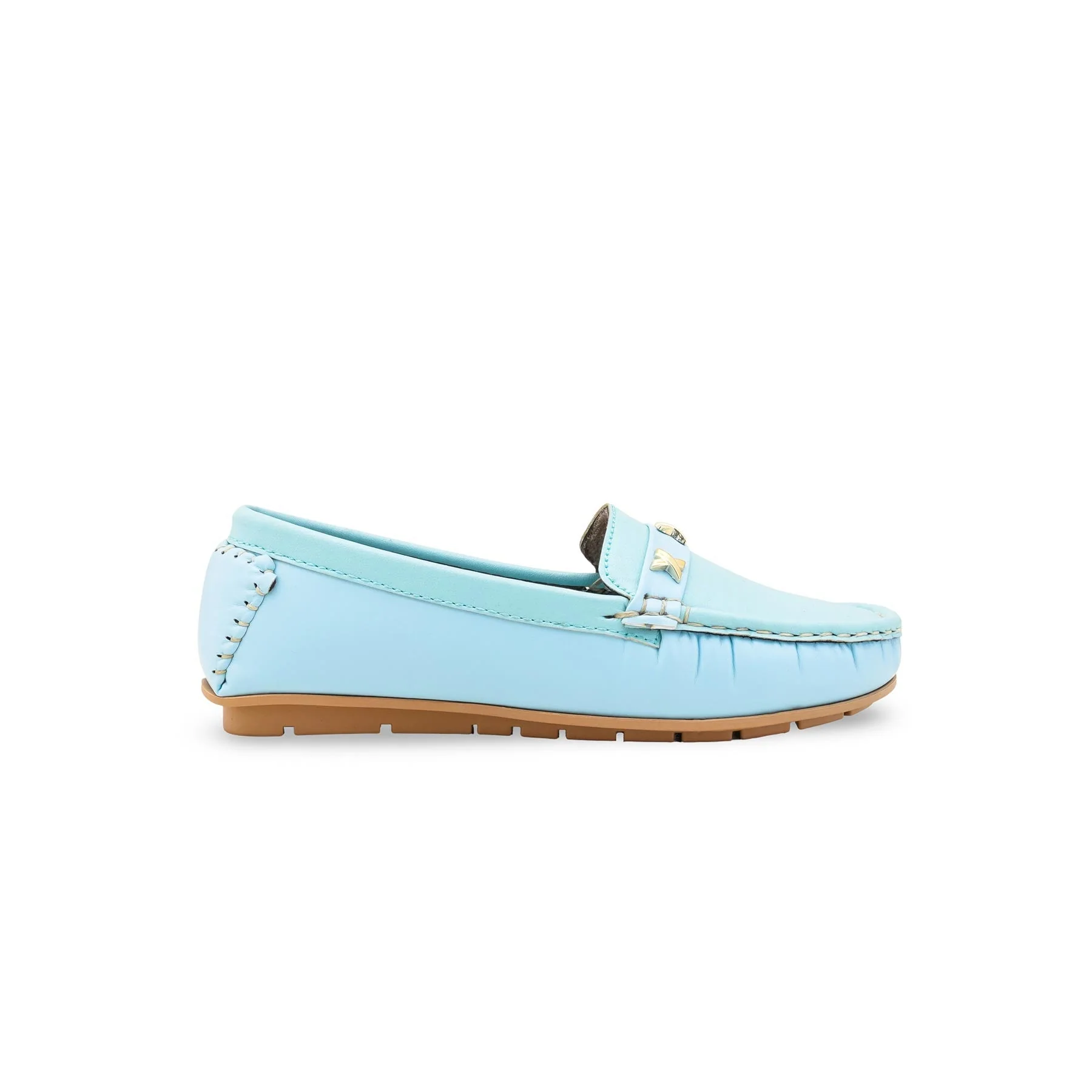 Girls Sky Blue Fancy Moccasin KD2629 - Image 2