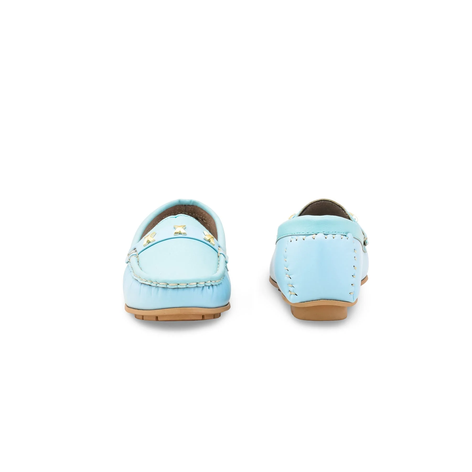 Girls Sky Blue Fancy Moccasin KD2629 - Image 4