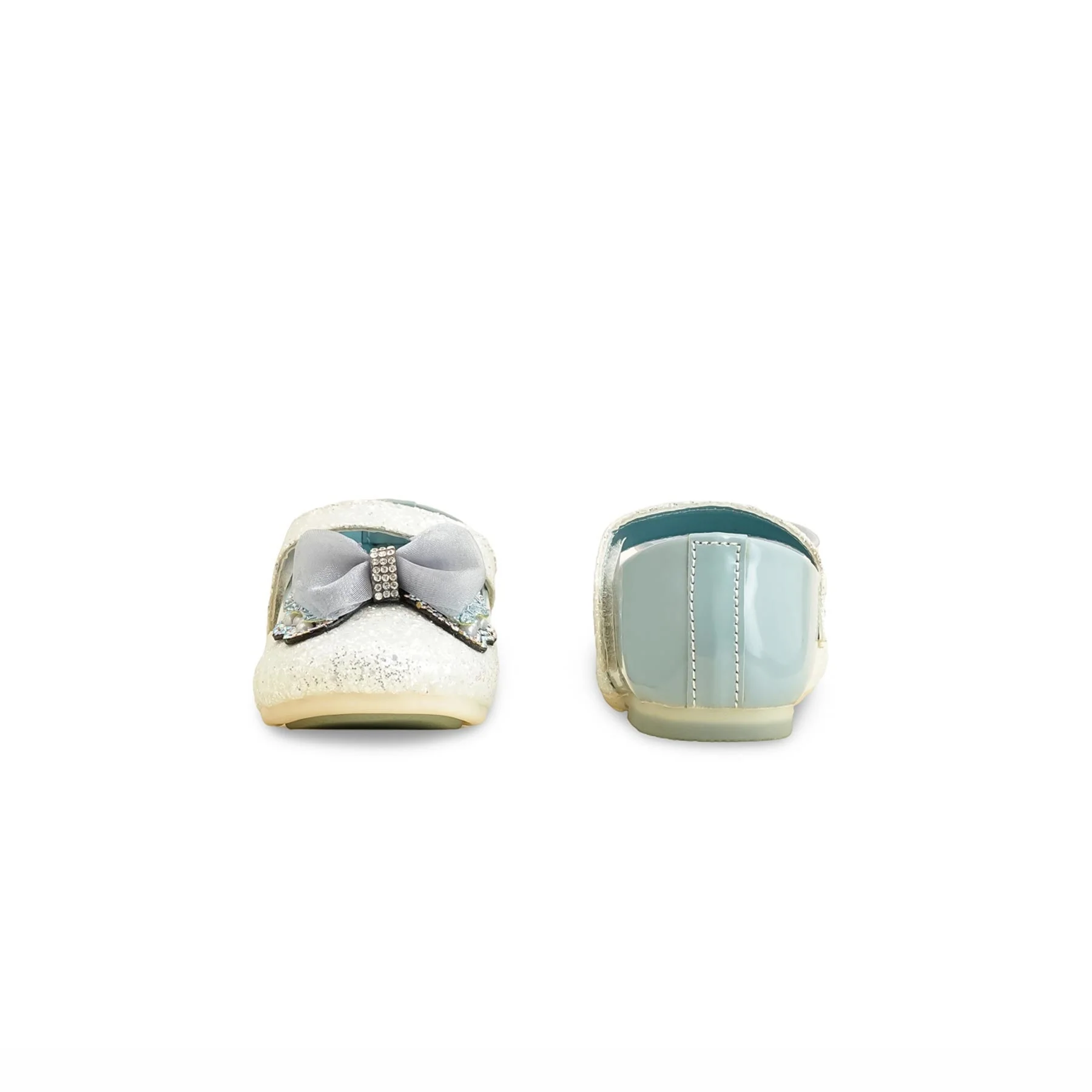 Girls Sky Blue Fancy Pumps KD0906 - Image 3