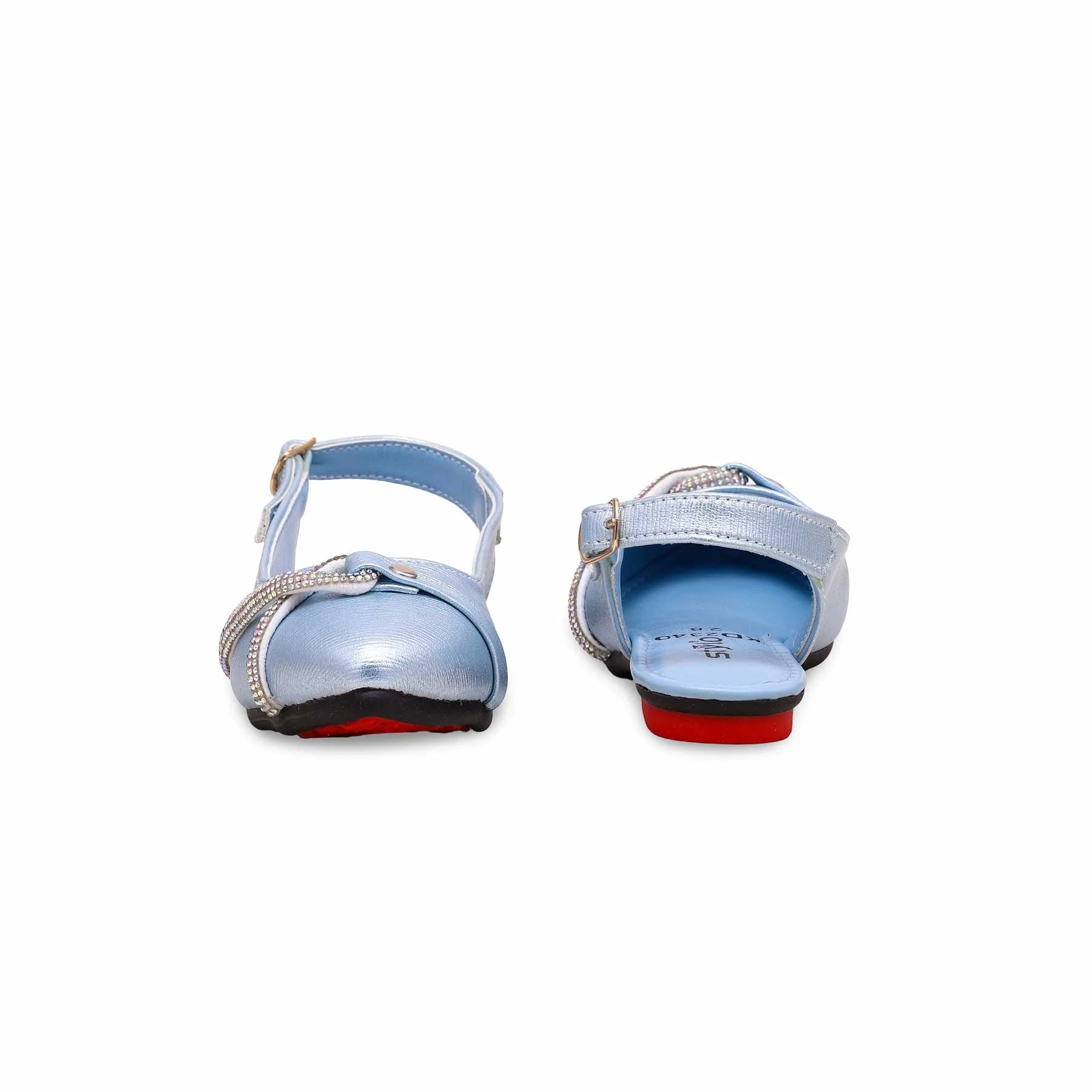 Girls Sky Blue Fancy Pumps KD2340 - Image 4