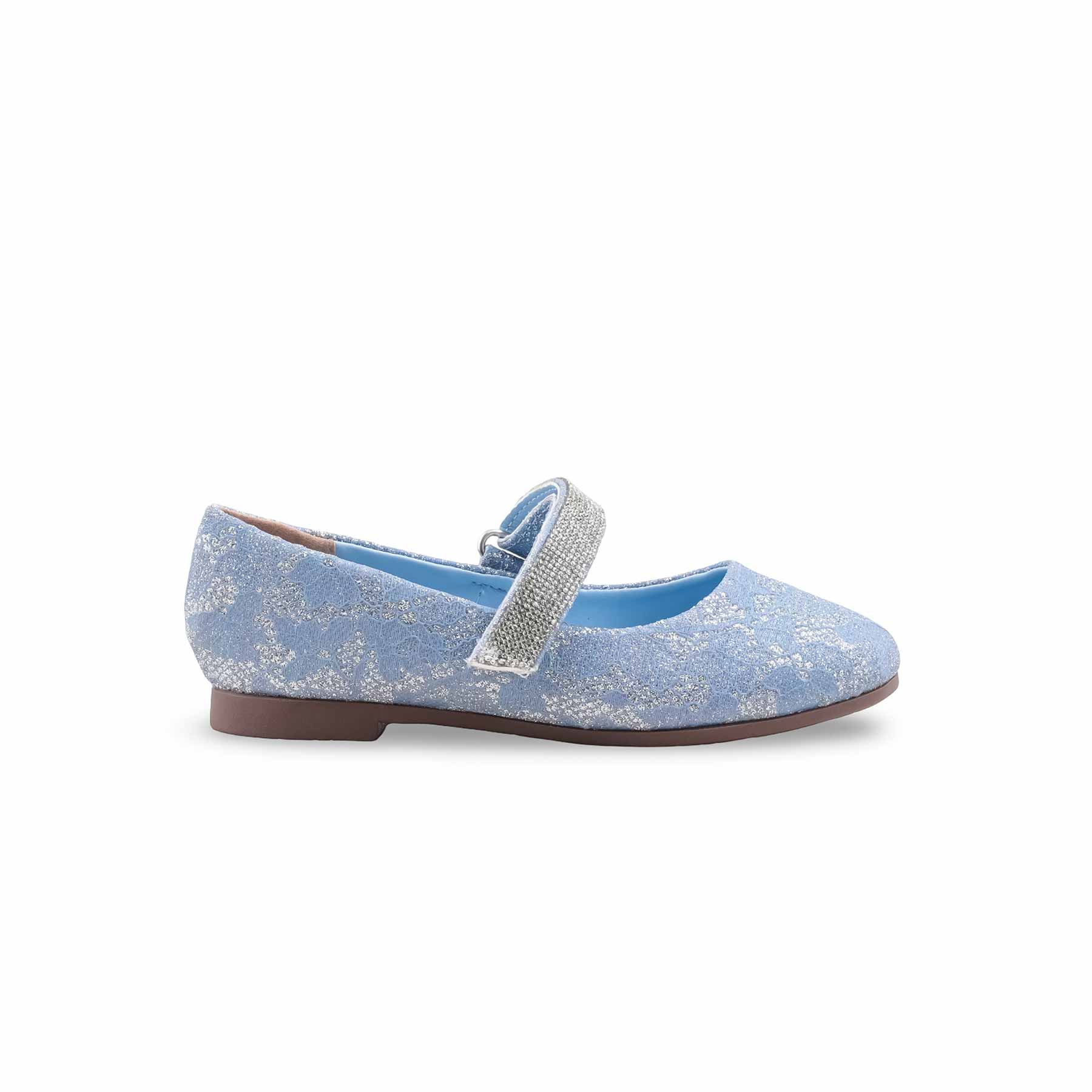 Girls Sky Blue Fancy Pumps KD2621 - Image 2