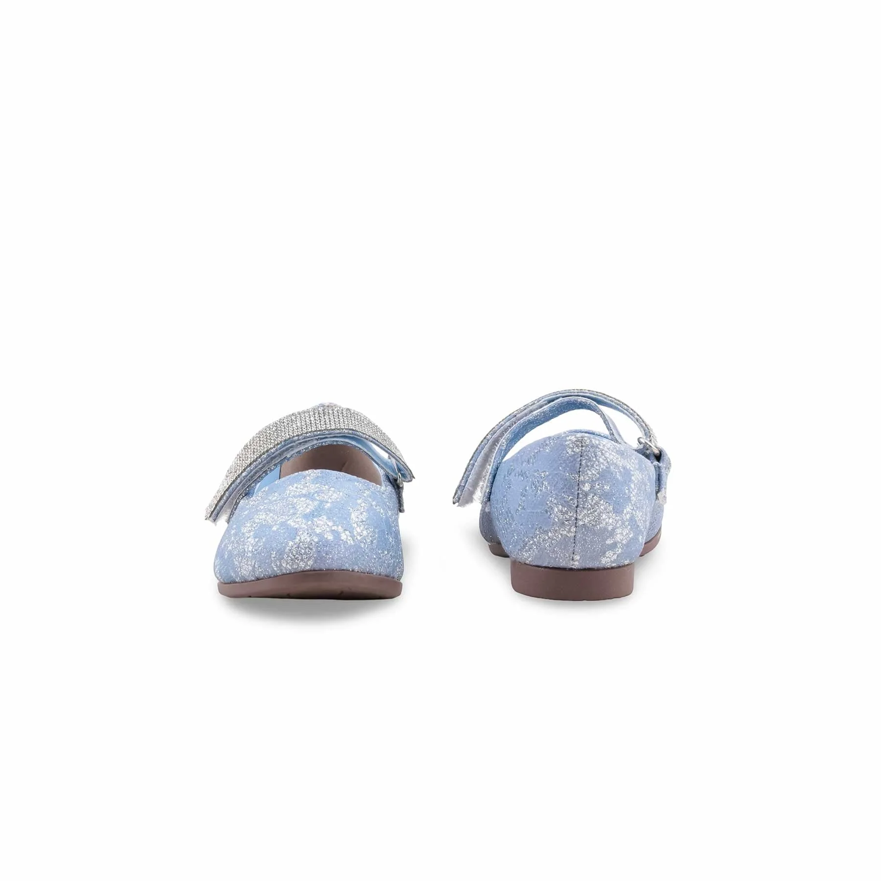Girls Sky Blue Fancy Pumps KD2621 - Image 4