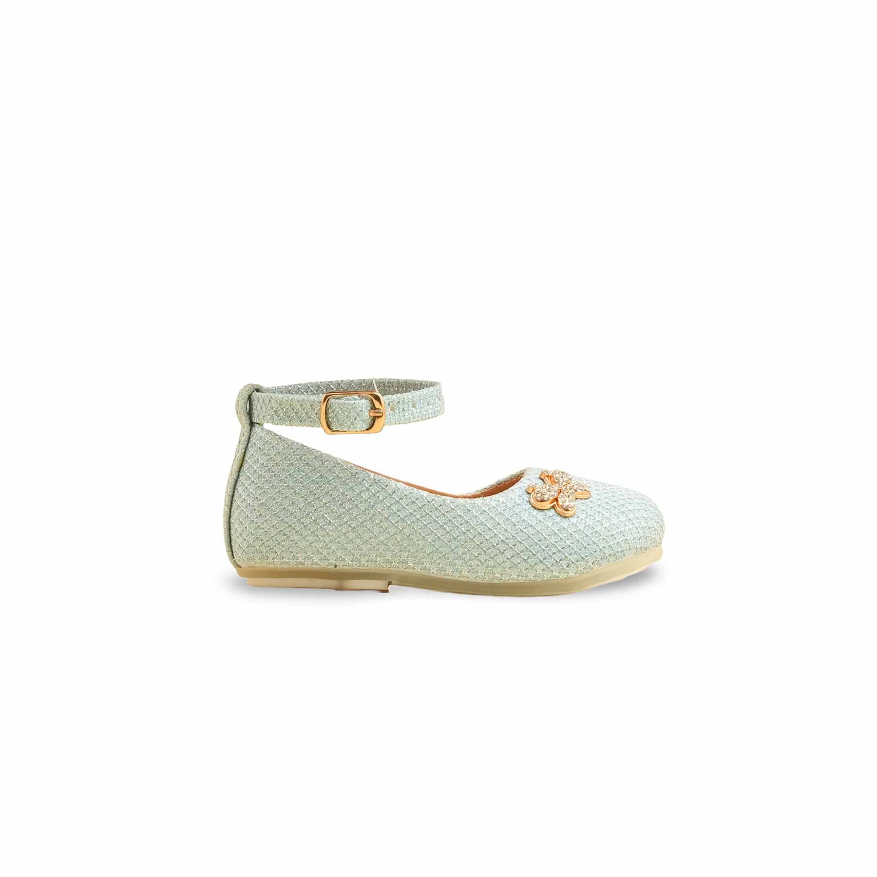 Girls Sky Blue Fancy Pumps KD2635 - Image 2