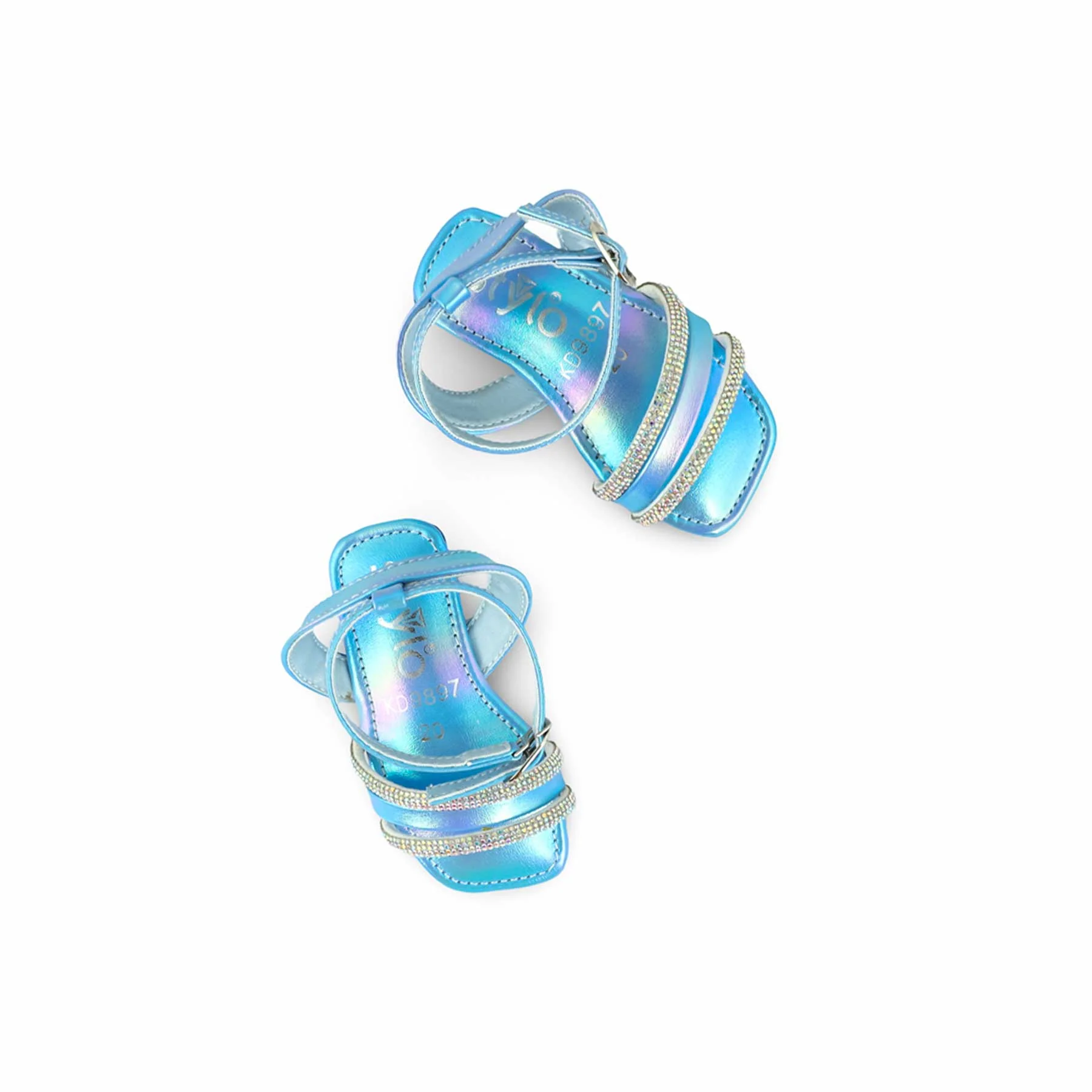 Girls Sky Blue Fancy Sandal KD9897 - Image 5
