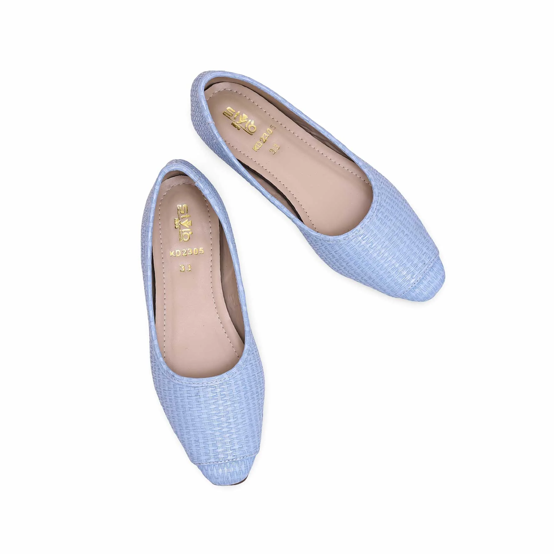 Girls Sky Blue Formal Pumps KD2305 - Image 4
