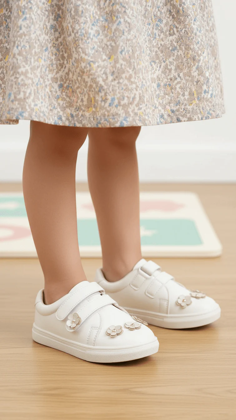 Girls White Casual Jogger KD1925