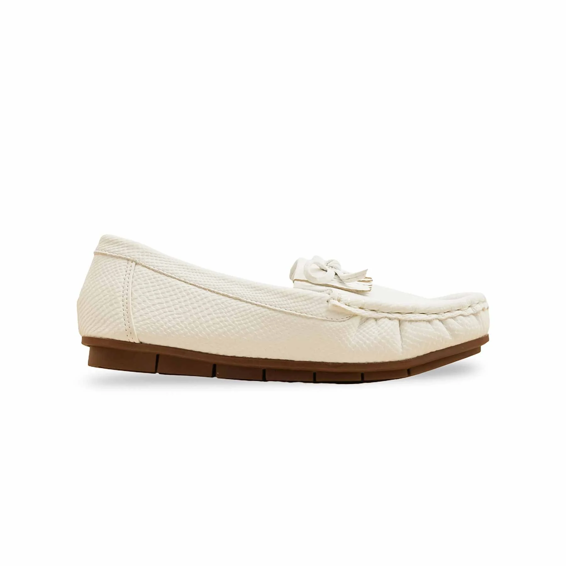 Girls White Casual Moccasin KD2597 - Image 2