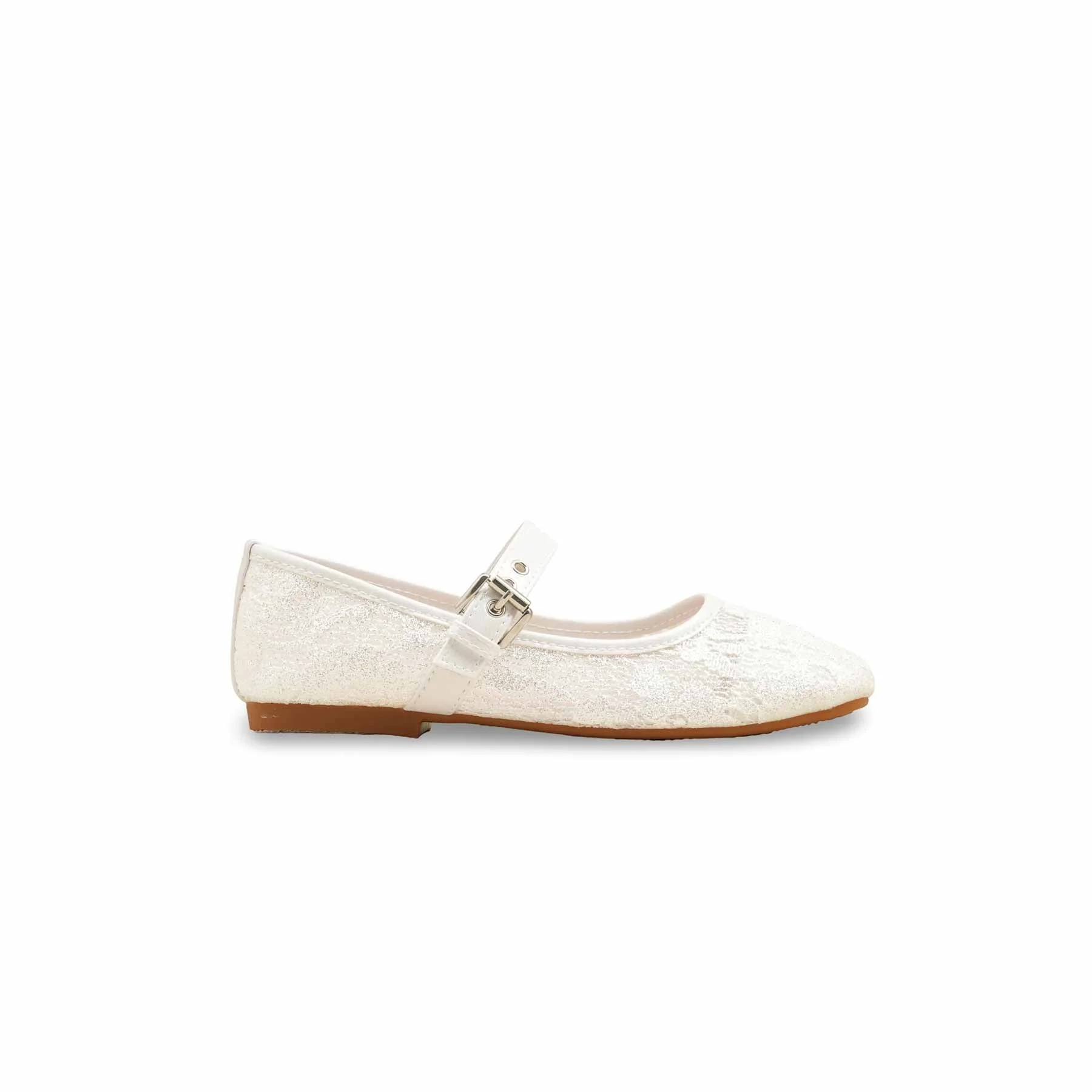 Girls White Casual Pumps KD2465 - Image 2