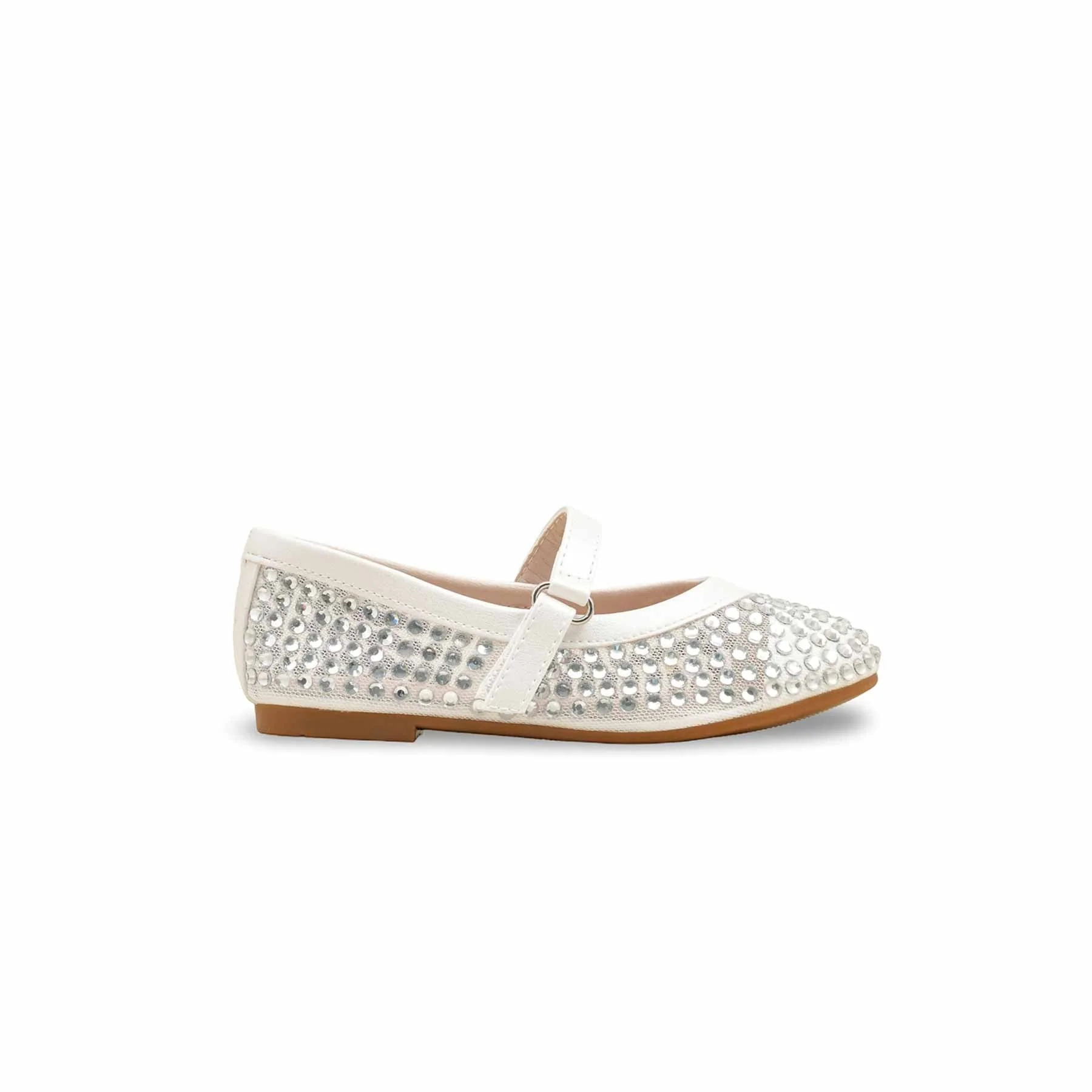 Girls White Casual Pumps KD2466 - Image 2