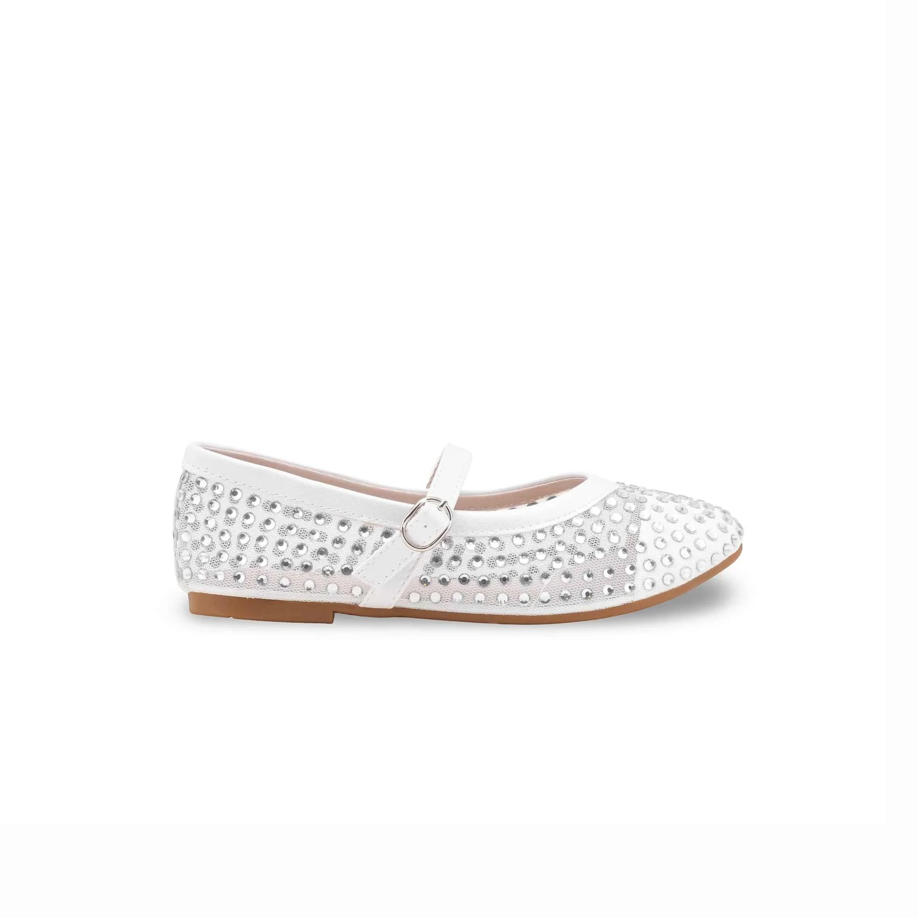 Girls White Casual Pumps KD2467 - Image 2