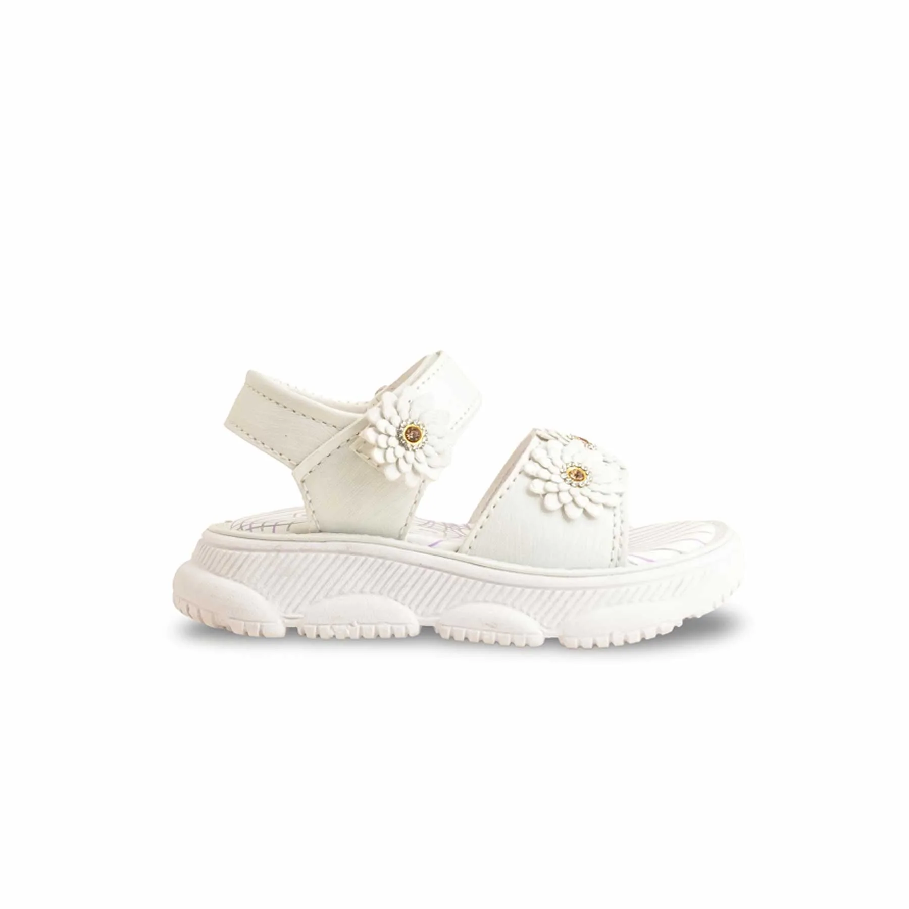 Girls White Casual Sandal KD5611 - Image 2