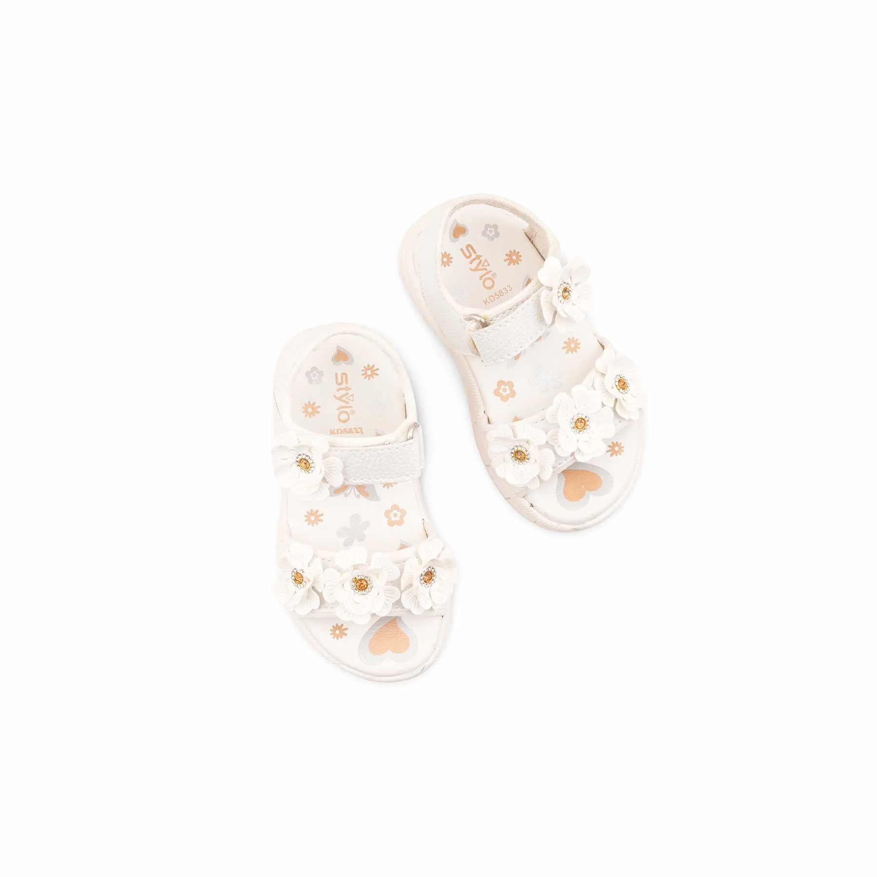 Girls White Casual Sandal KD5833 - Image 5