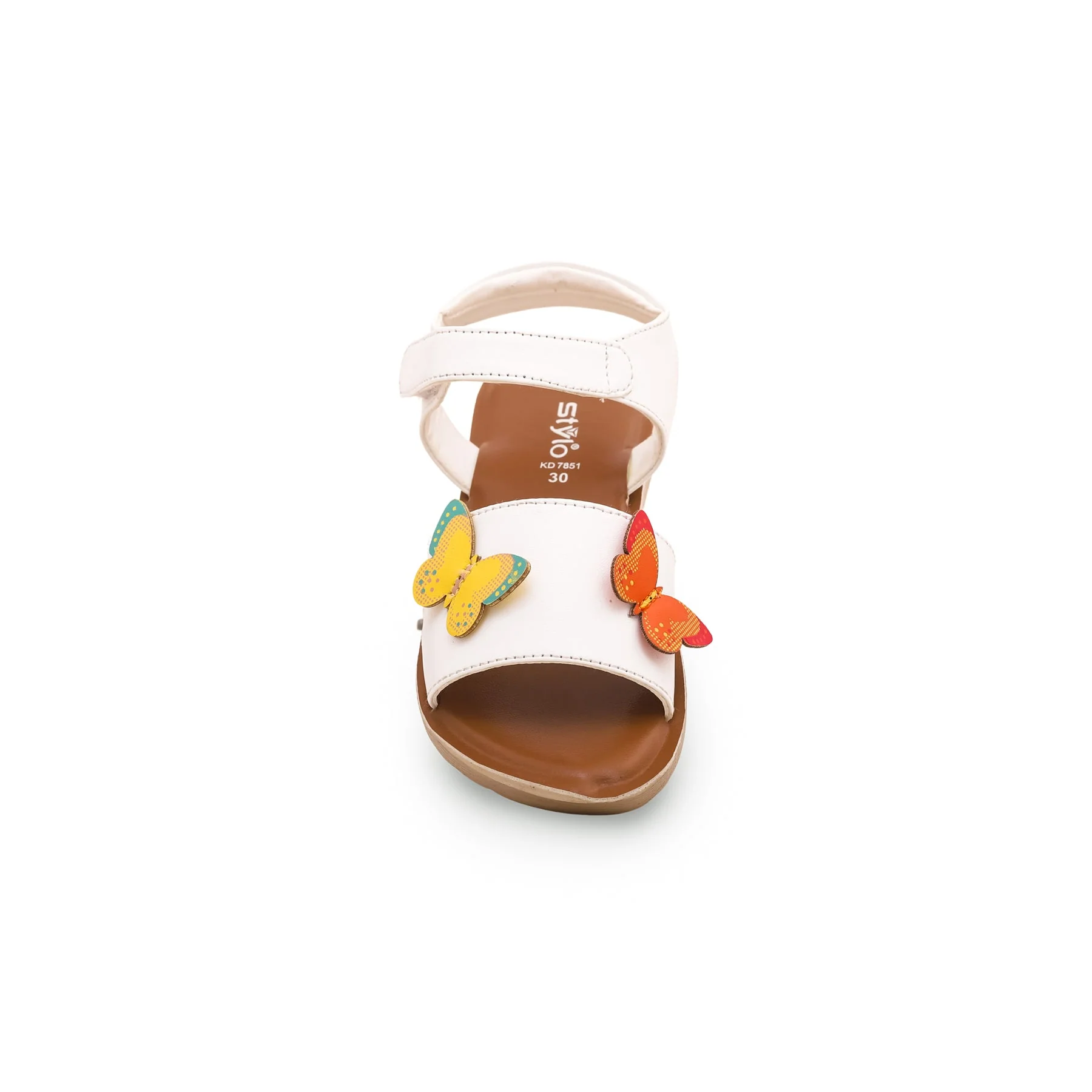 Girls White Casual Sandal KD7851 - Image 3