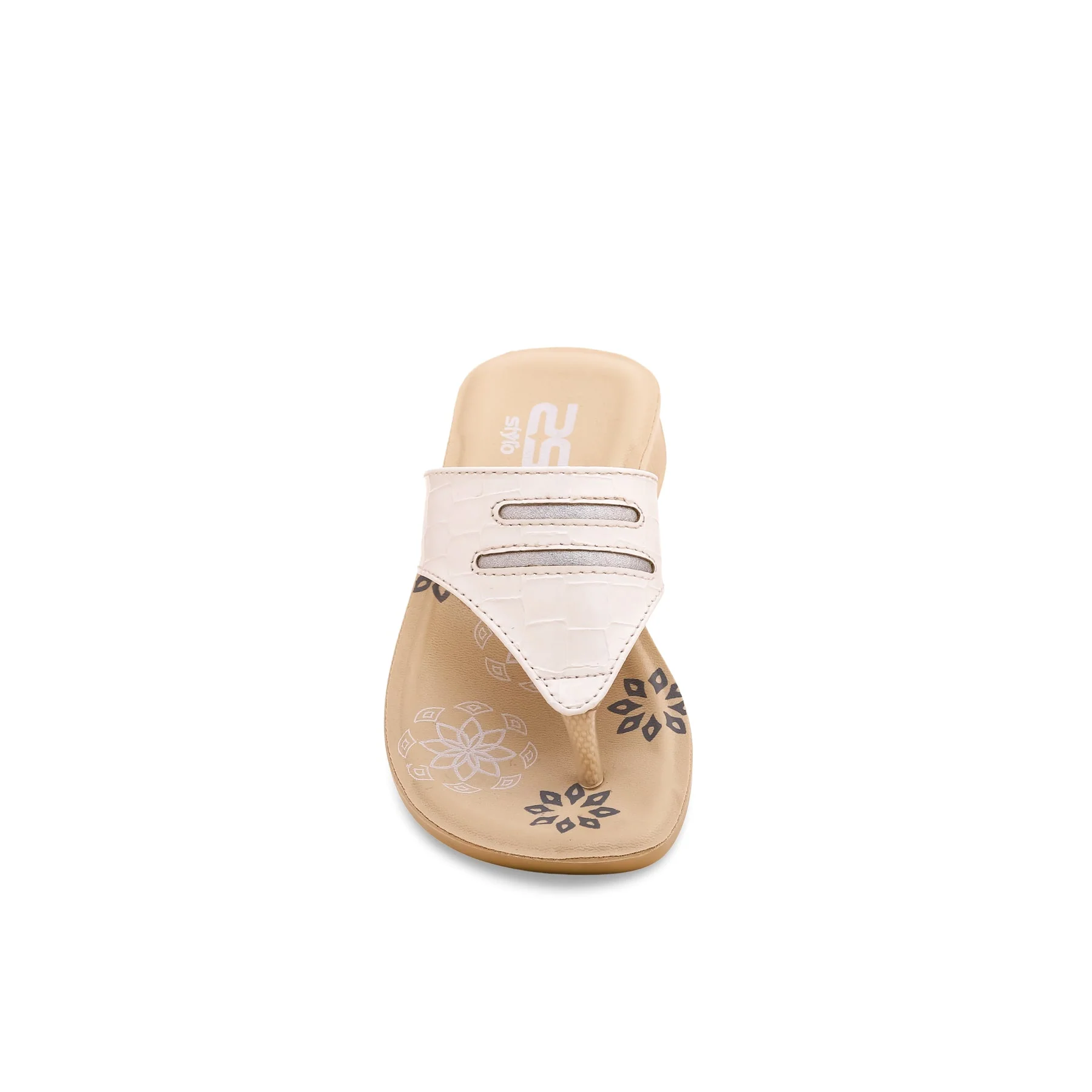Girls White Casual Slipper KD5339 - Image 3