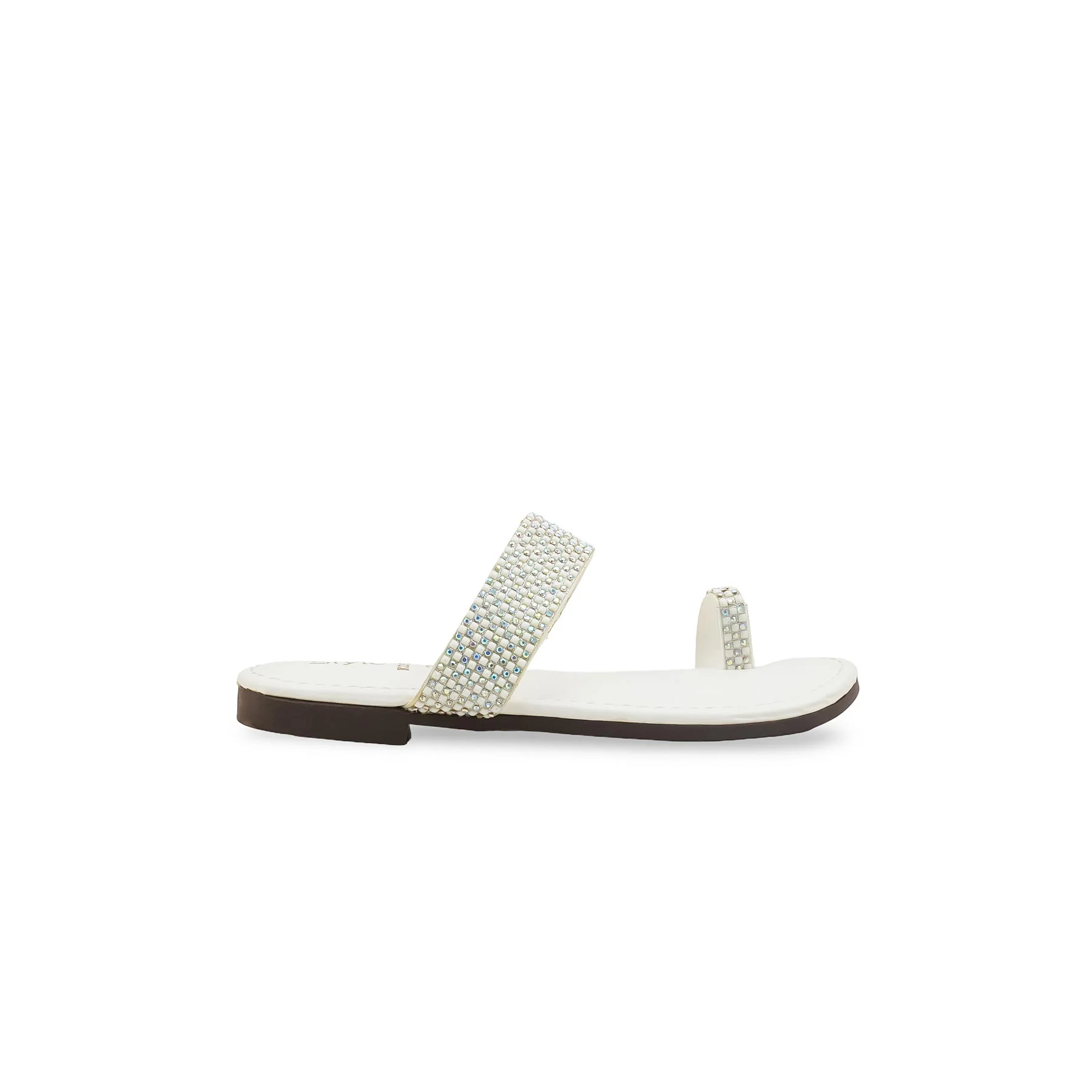 Girls White Casual Slipper KD5934 - Image 2