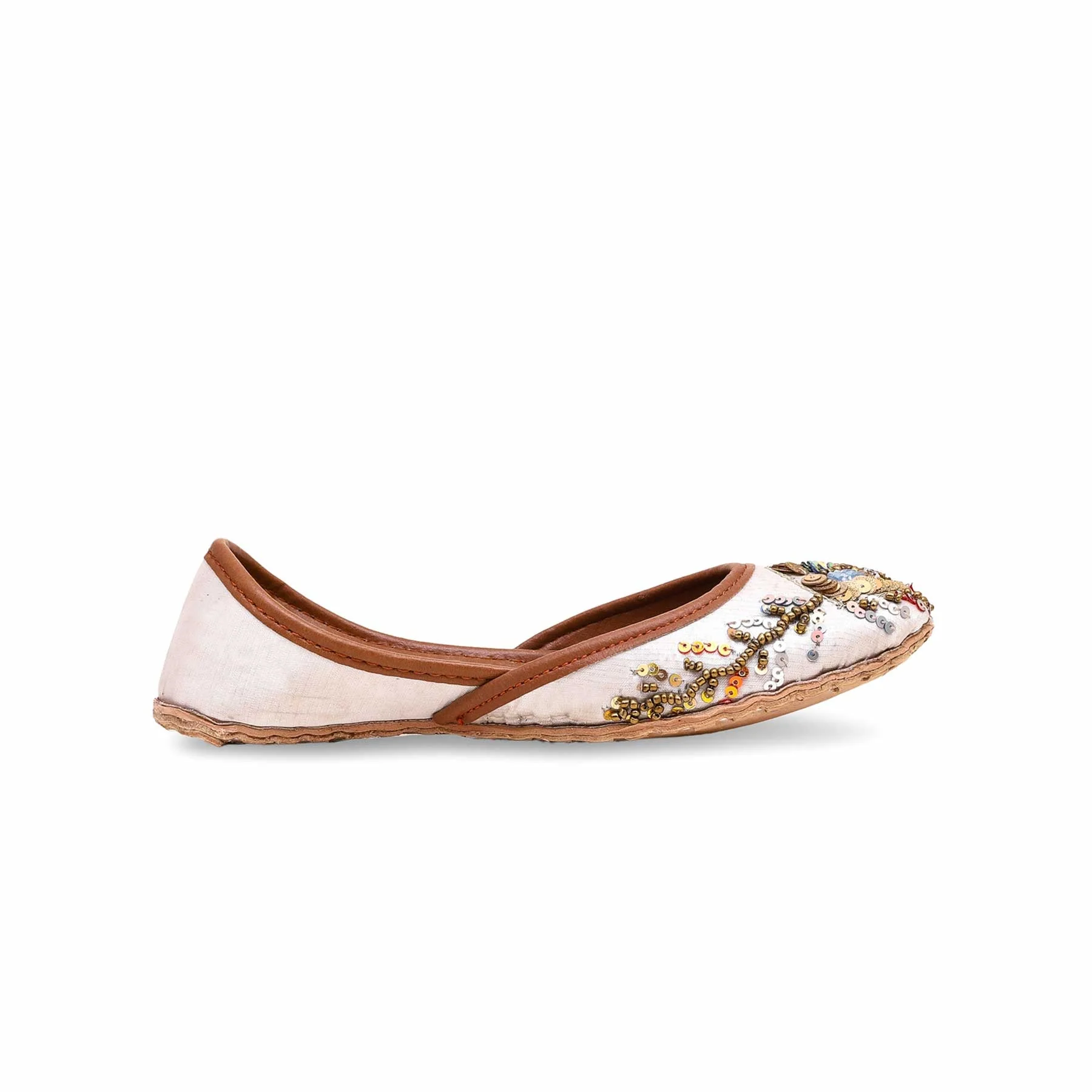 Girls White Fancy Khussa KD2246 - Image 2