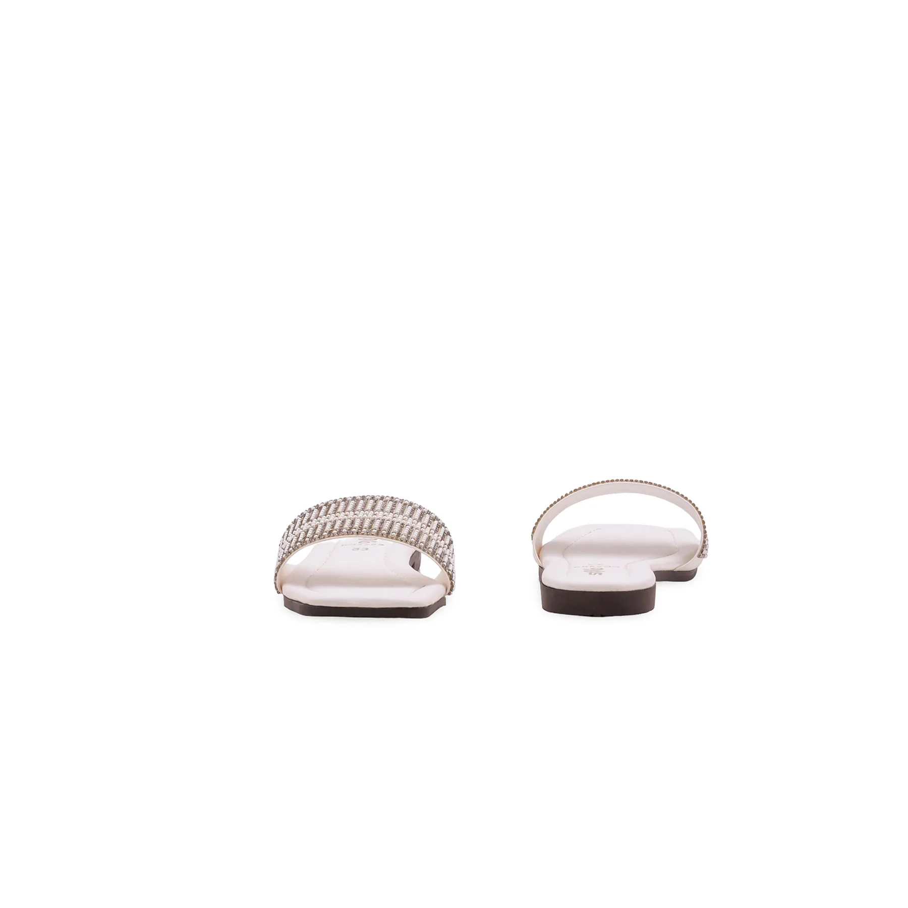 Girls White Fancy Slipper KD5909 - Image 4