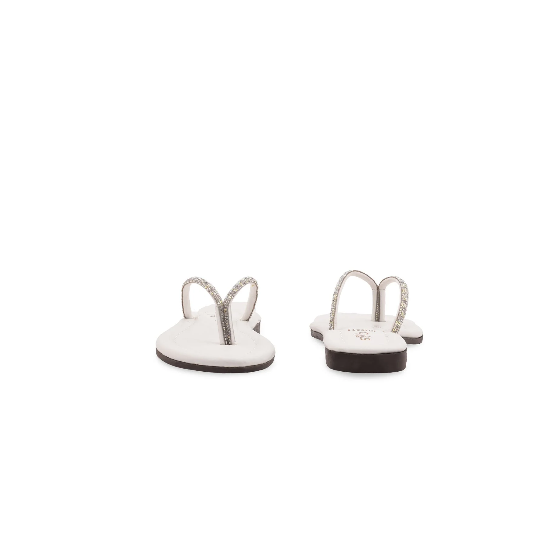 Girls White Fancy Slipper KD5911 - Image 4