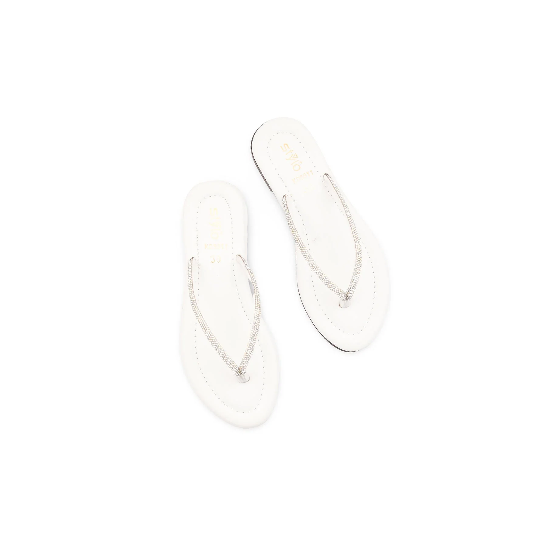 Girls White Fancy Slipper KD5911 - Image 5