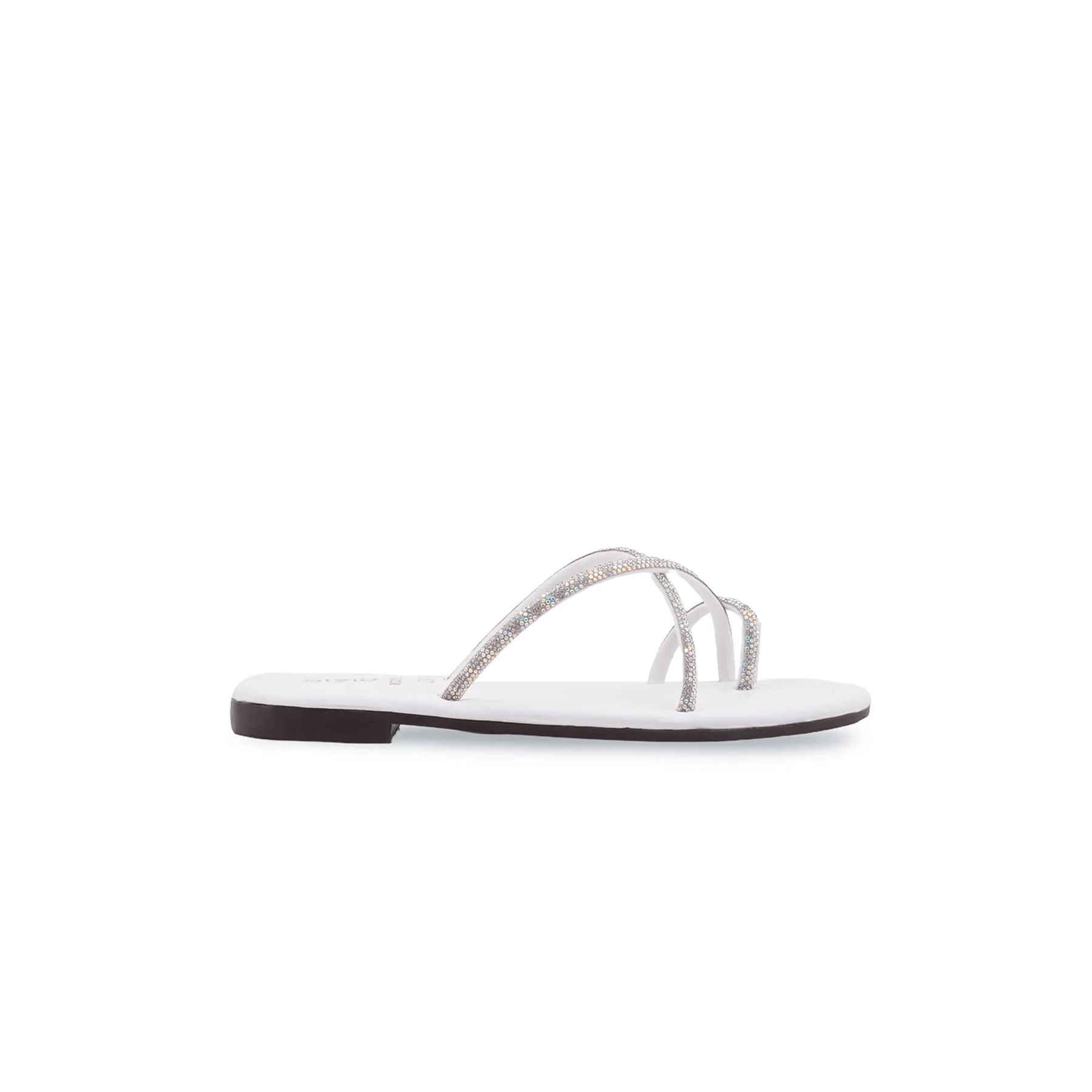 Girls White Fancy Slipper KD5912 - Image 2