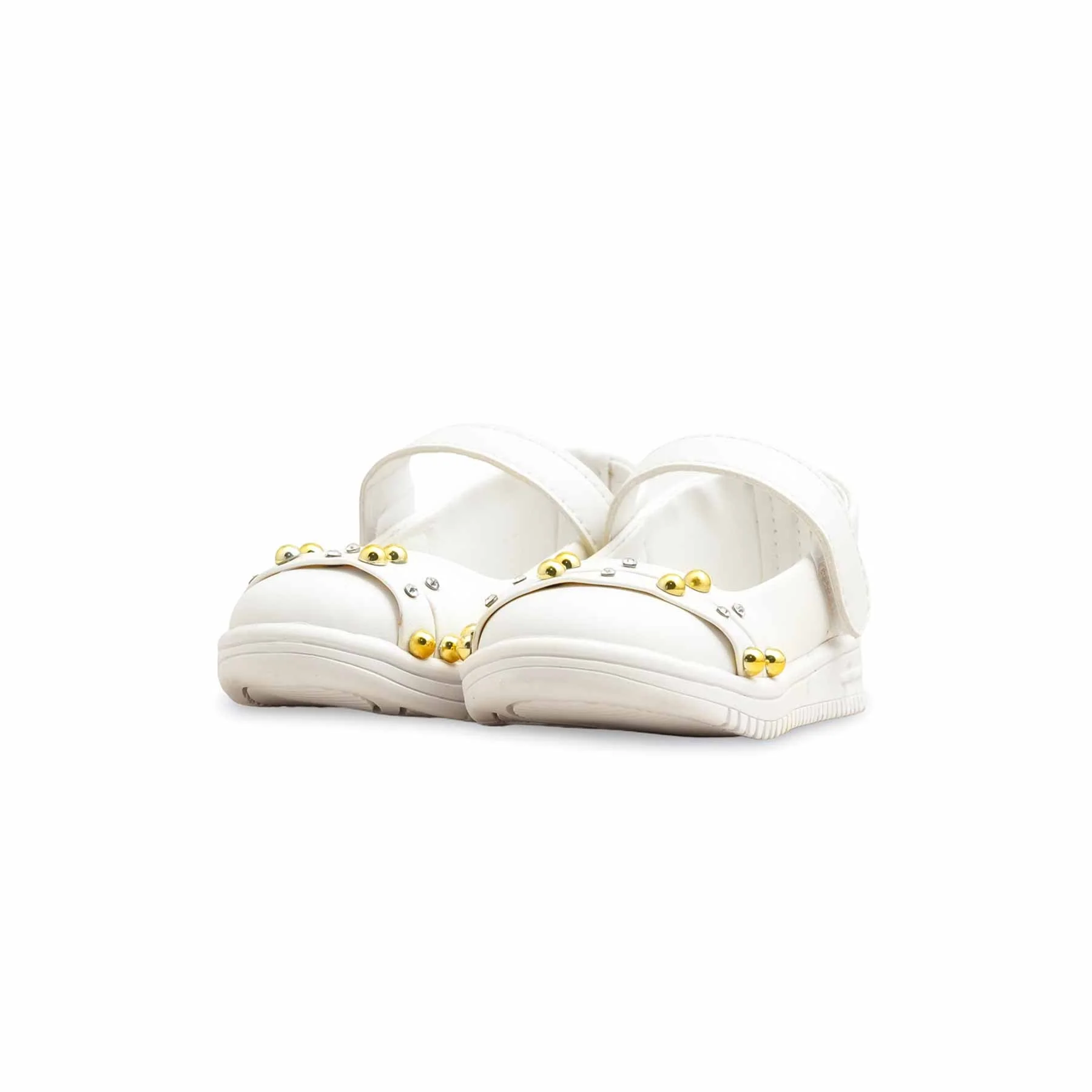 Girls White Formal Pumps KD2585 - Image 3