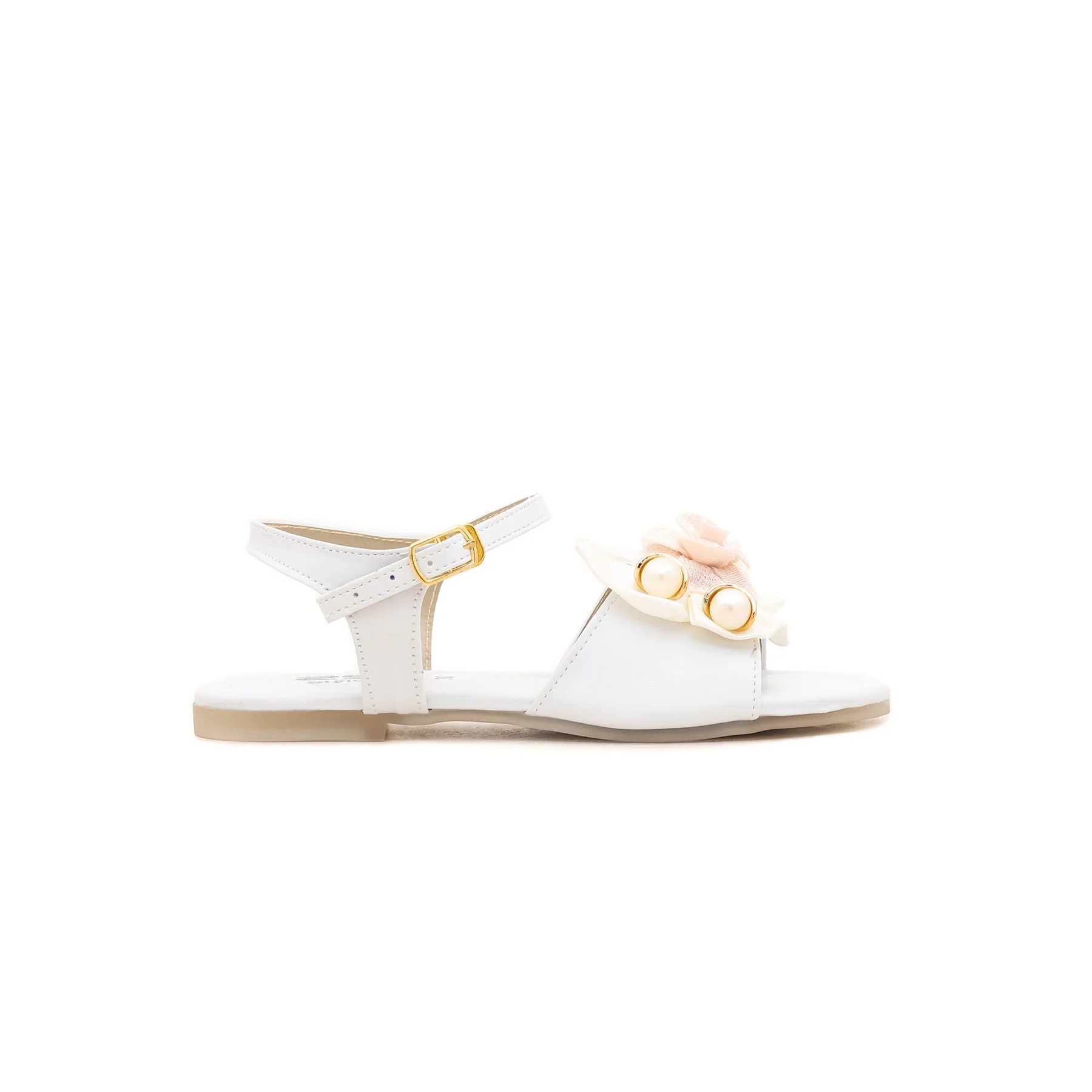 Girls White Formal Sandal KD7509 - Image 2