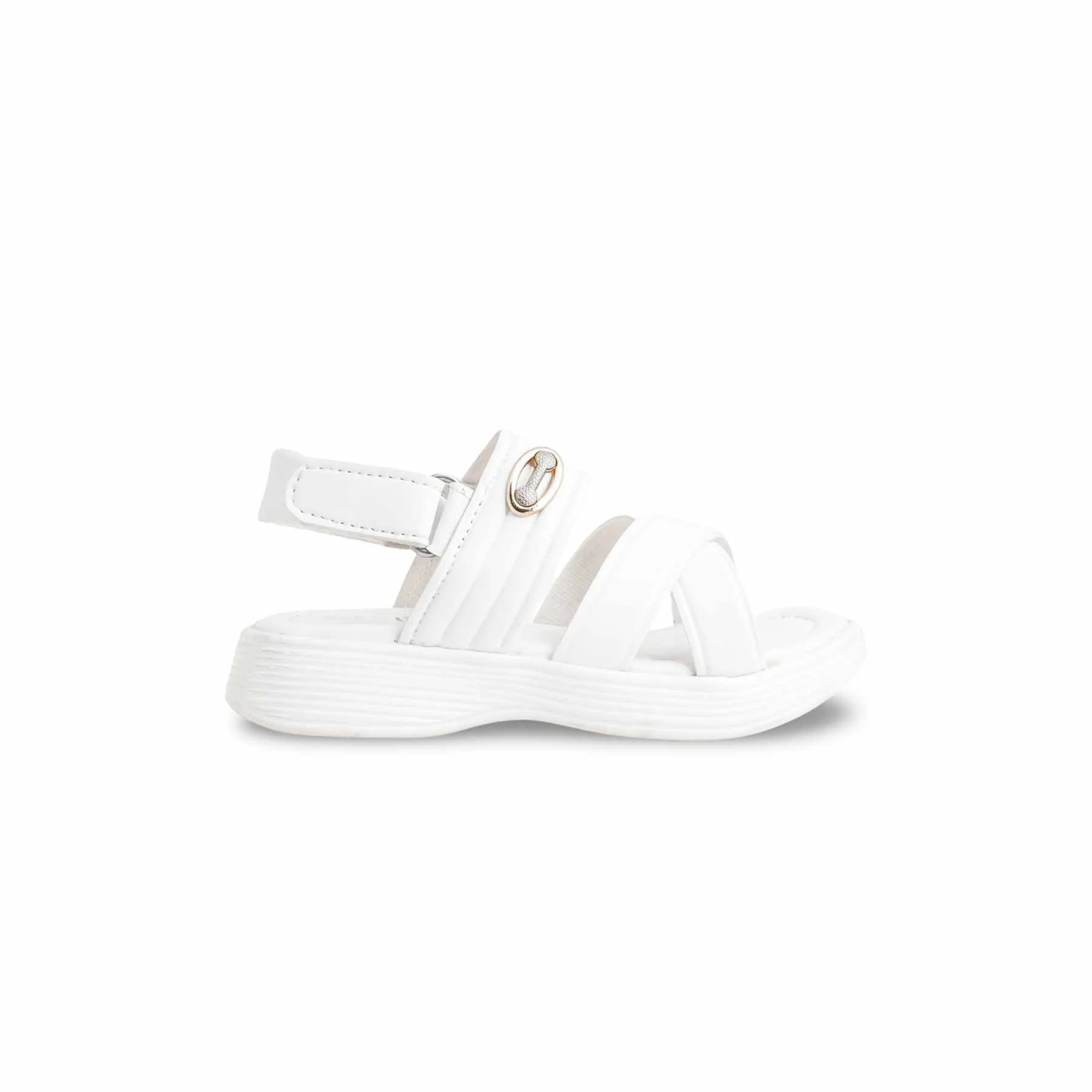 Girls White Formal Sandal KD9931 - Image 2