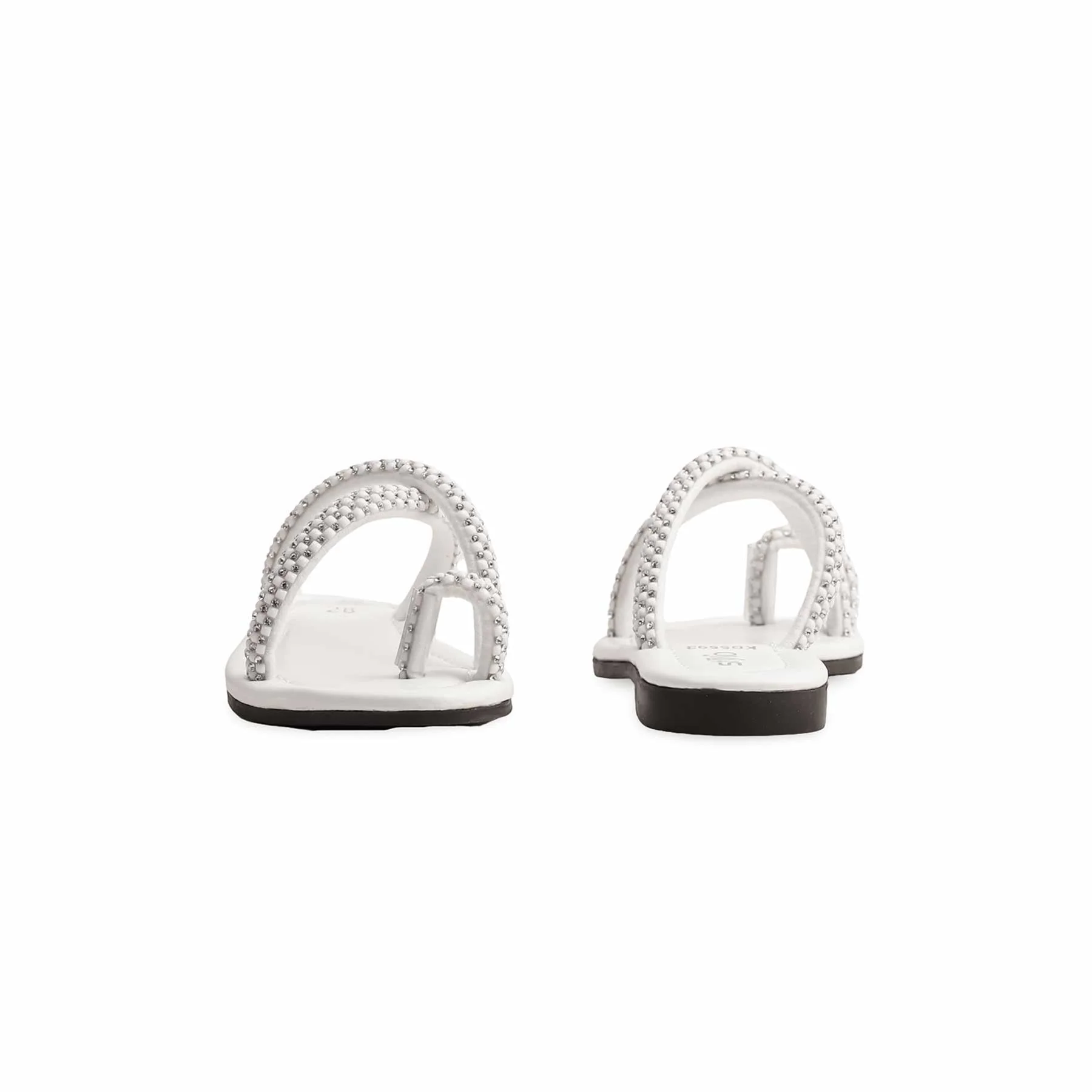 Girls White Formal Slipper KD5593 - Image 3