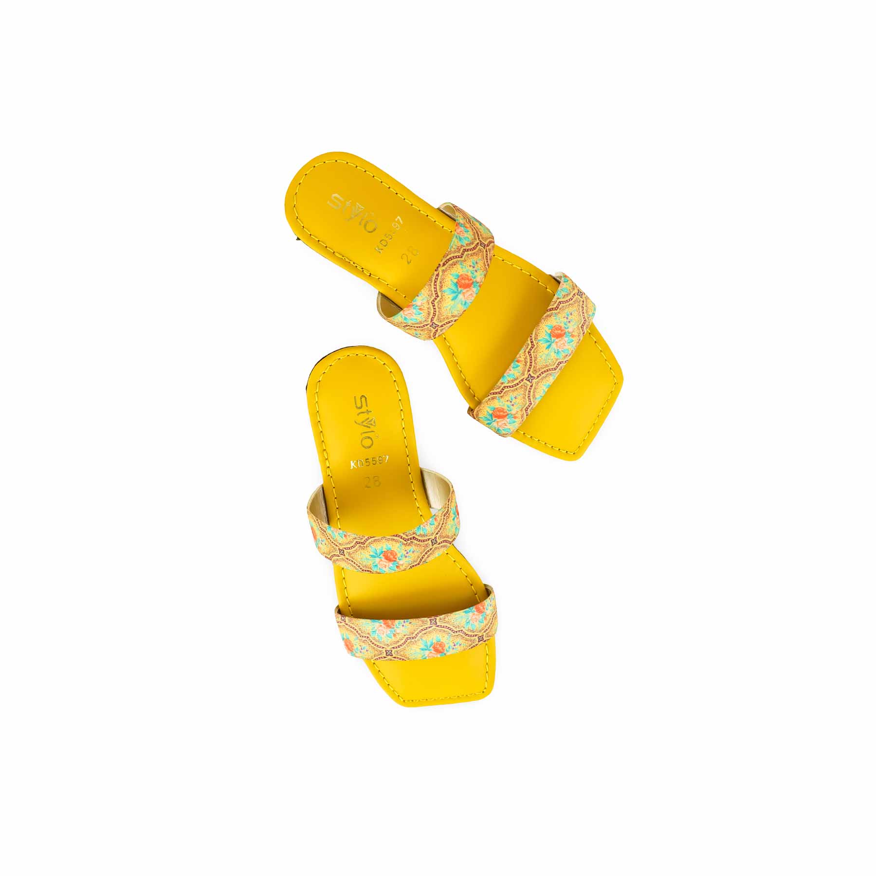 Girls Yellow Casual Slipper KD5597 - Image 5