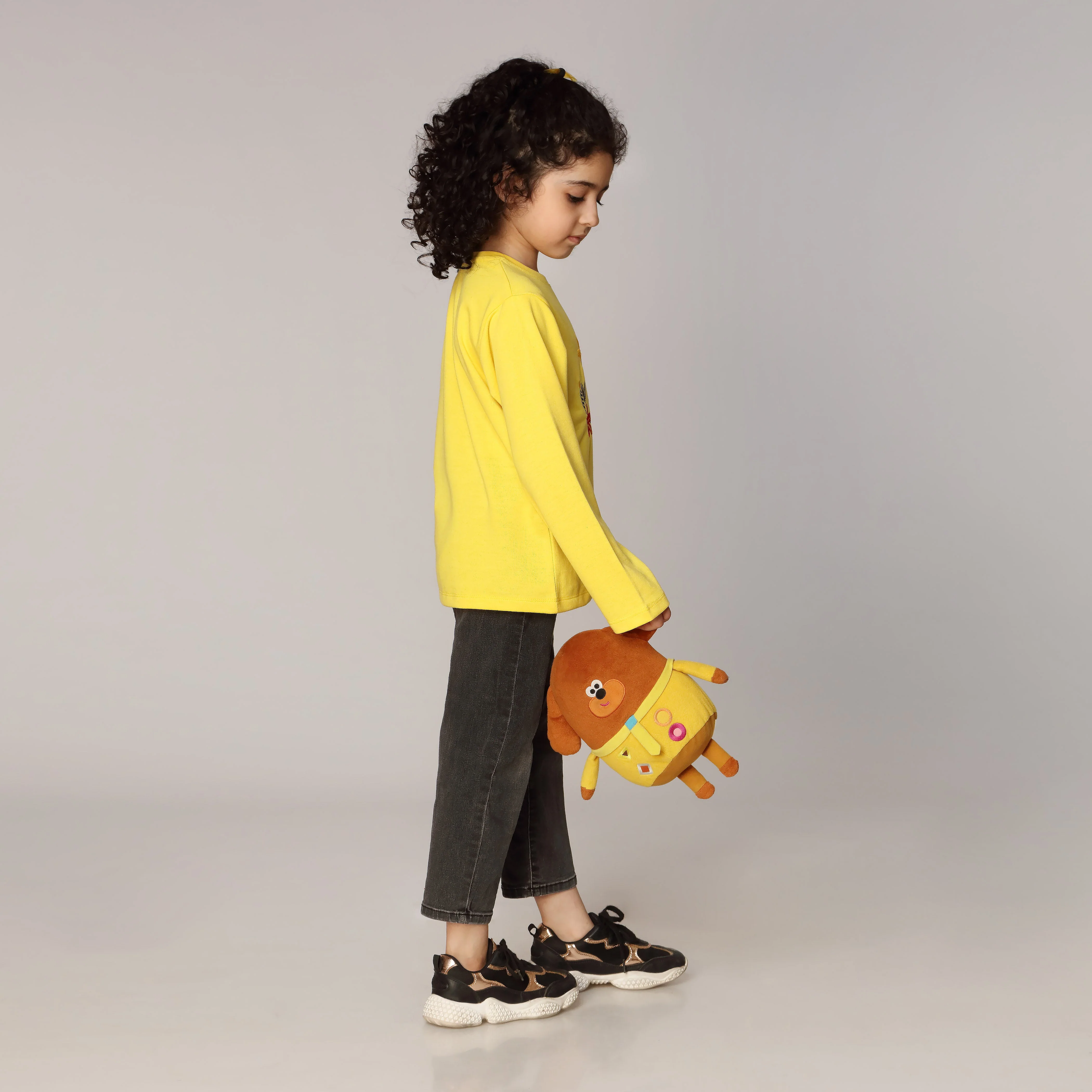 Girls Yellow Embroidered Jersey shirt PW2835 - Image 3