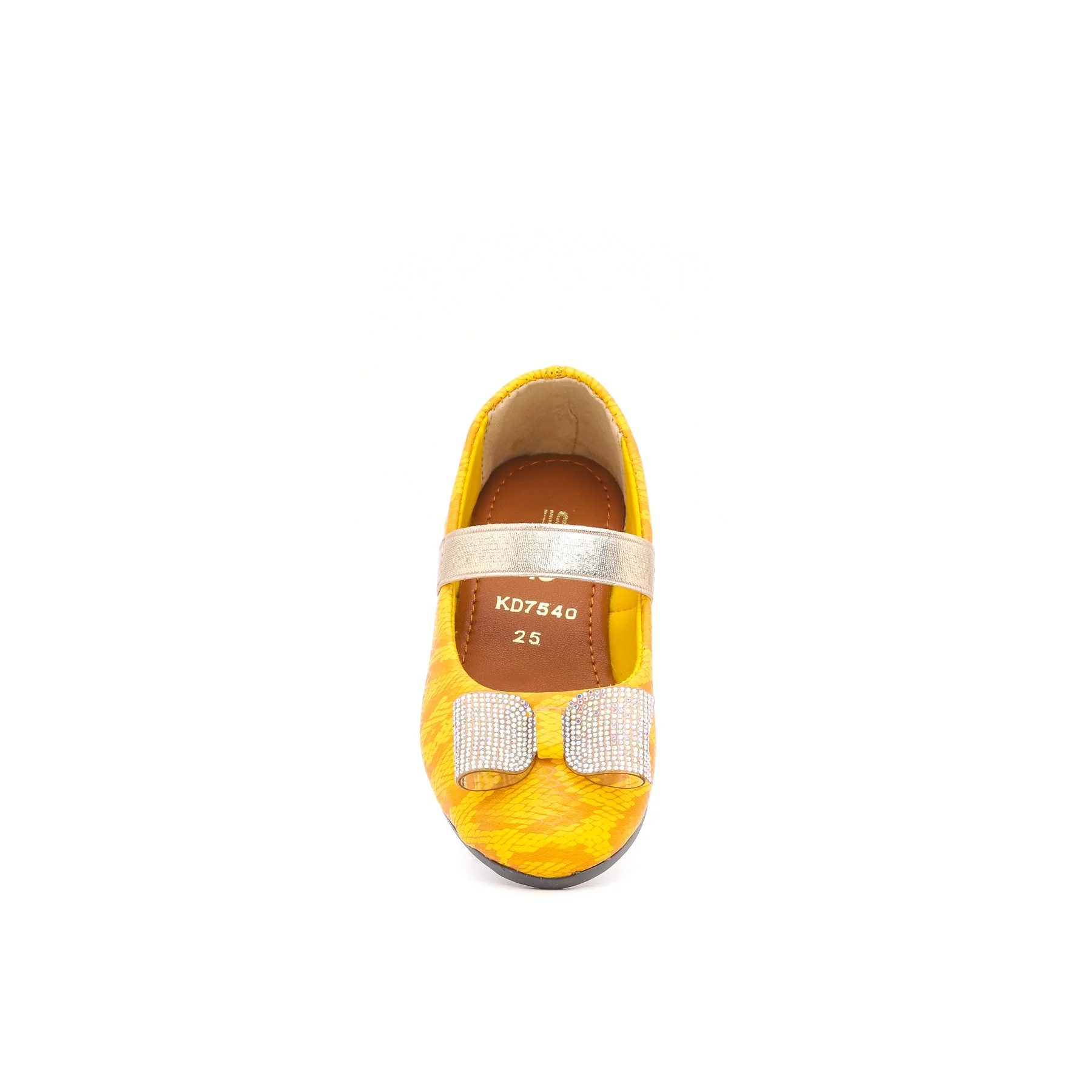 Girls Yellow Fancy Pump KD7540 - Image 3