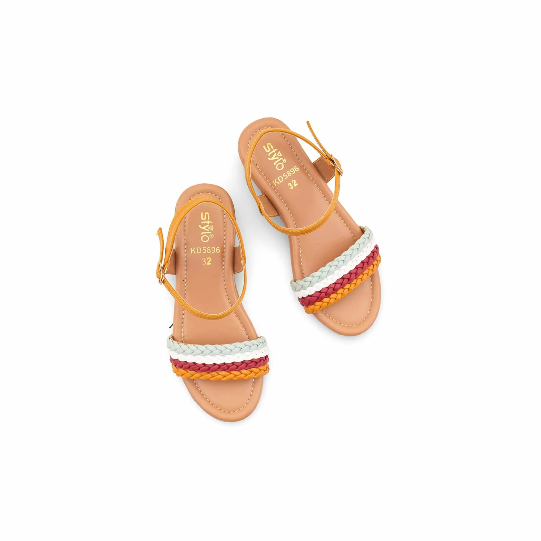 Girls Yellow Formal Sandal KD5896 - Image 5