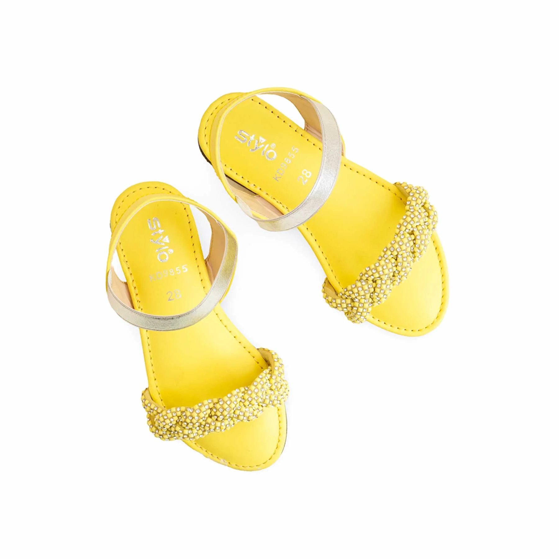Girls Yellow Formal Sandal KD9855 - Image 5