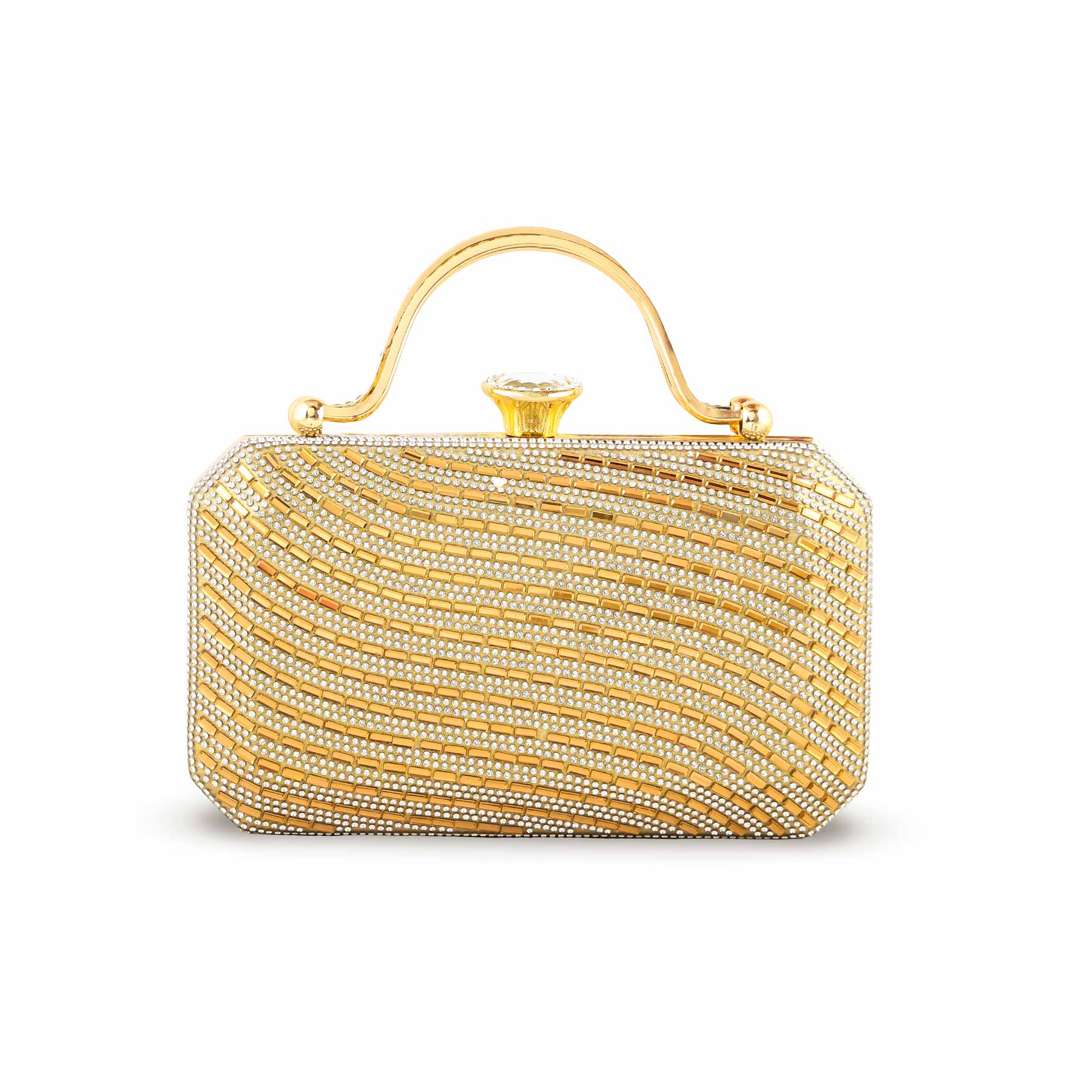 Golden Bridal Clutch For Ladies p24259 - Image 2