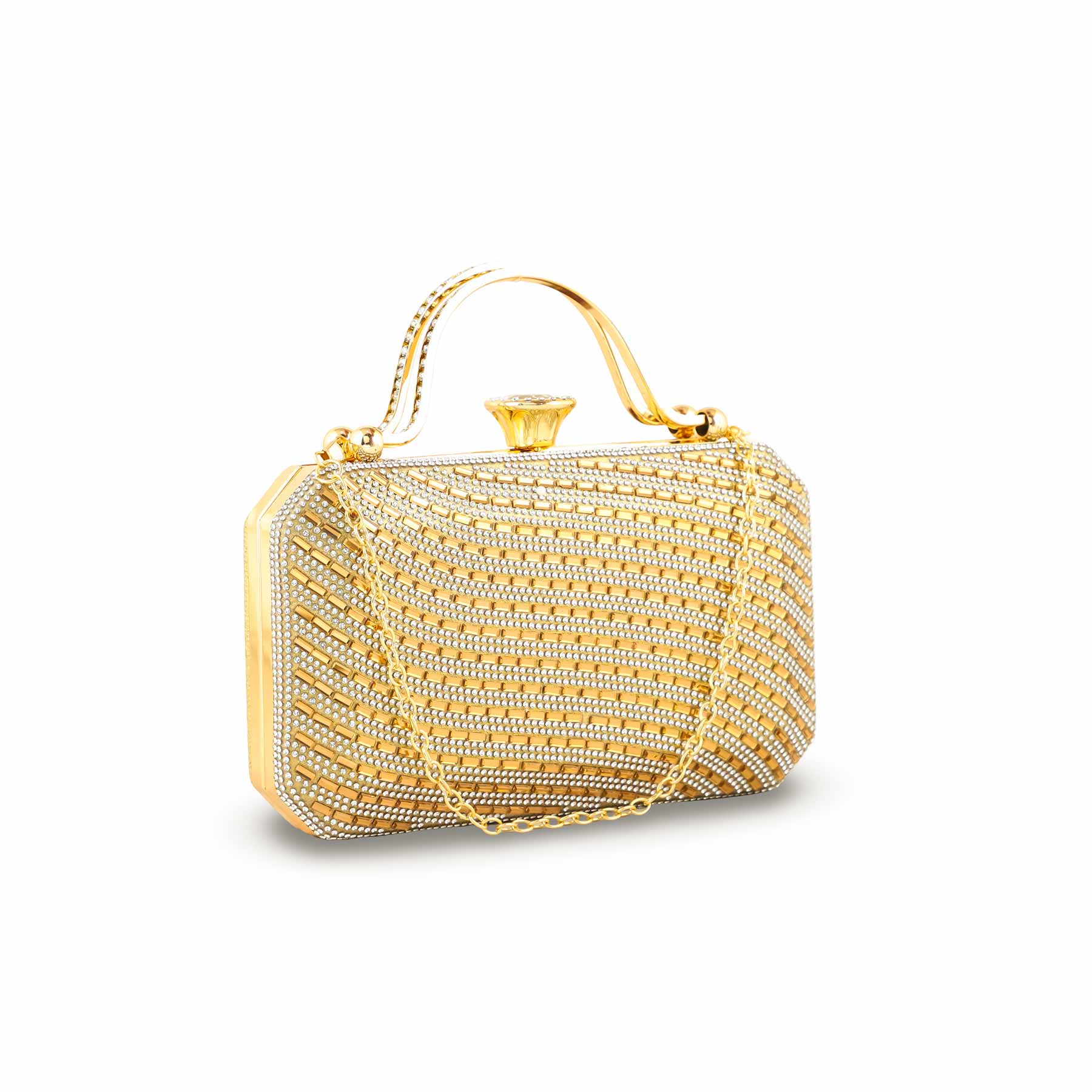 Golden Bridal Clutch For Ladies p24259 - Image 3