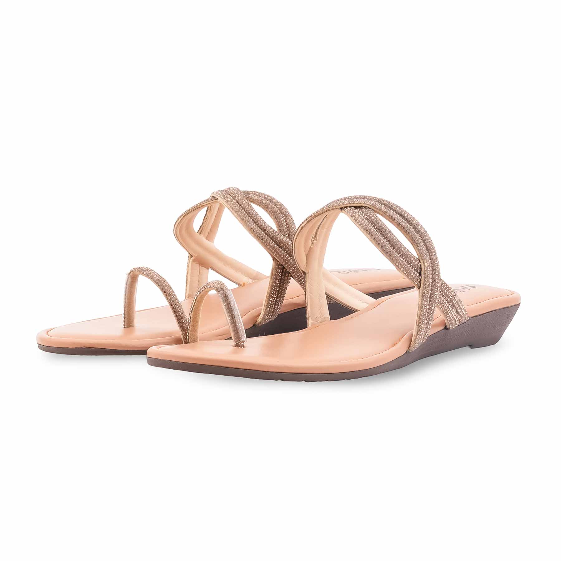 Golden Casual Chappal For Ladies CL2176 - Image 3